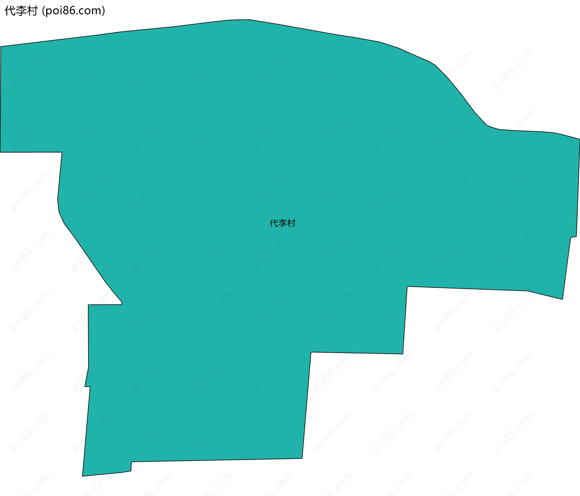 代李村边界地图