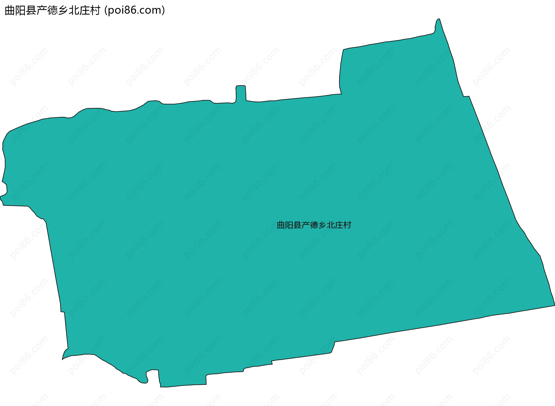 曲阳县产德乡北庄村边界地图