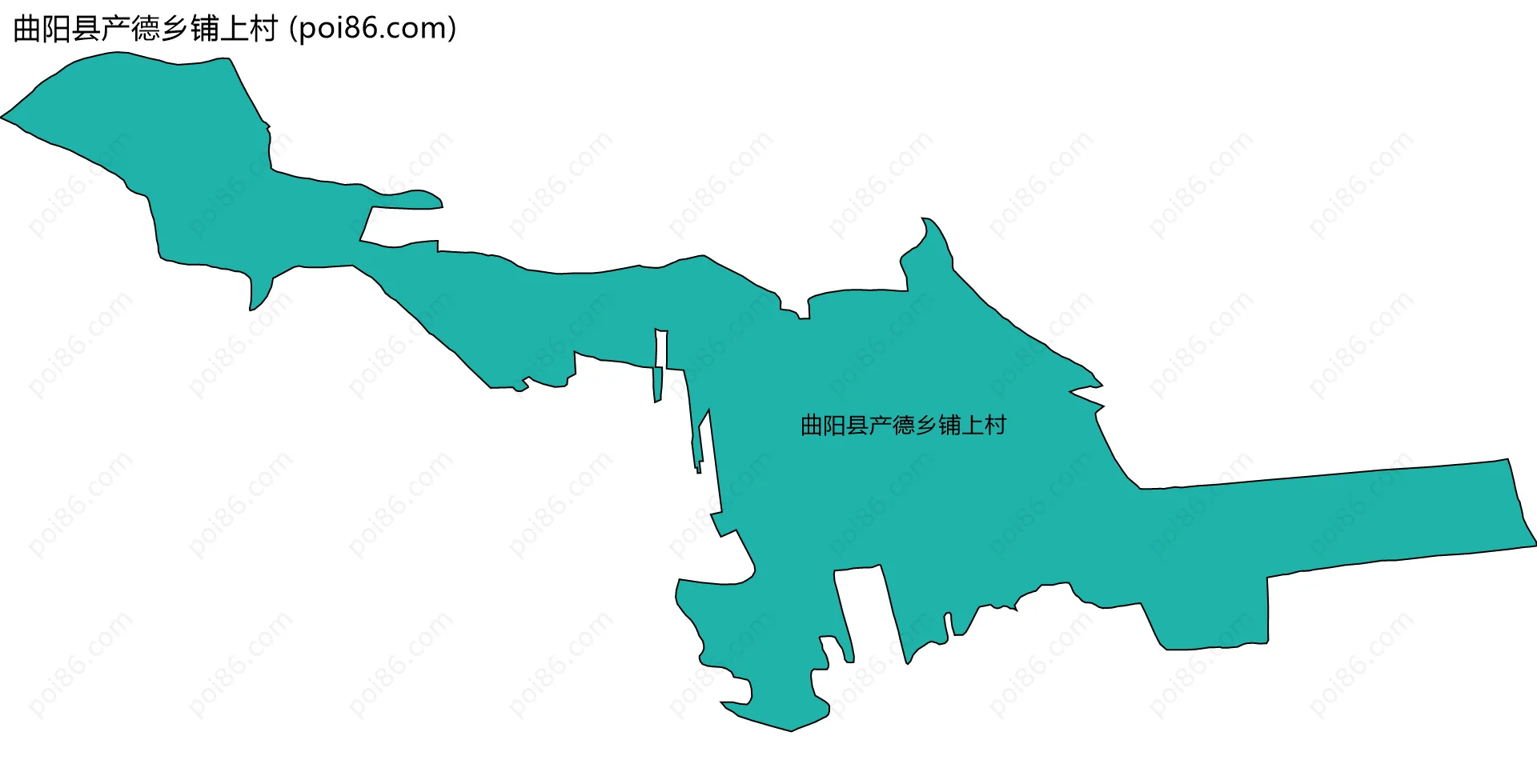 曲阳县产德乡铺上村边界地图