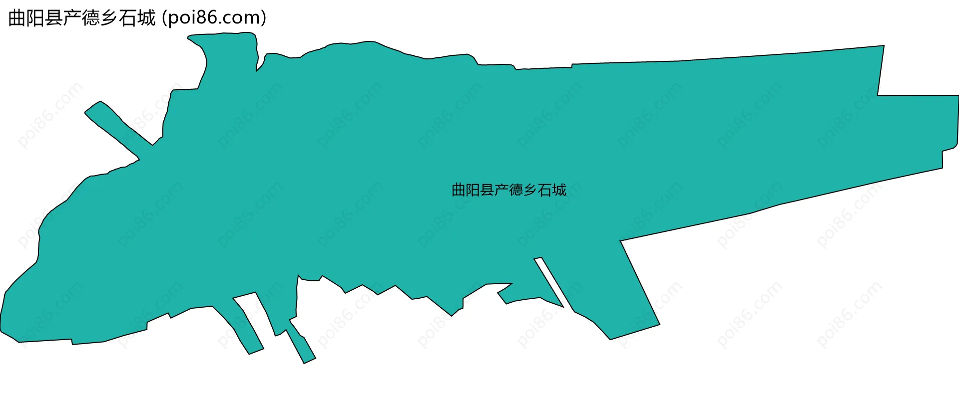 曲阳县产德乡石城边界地图