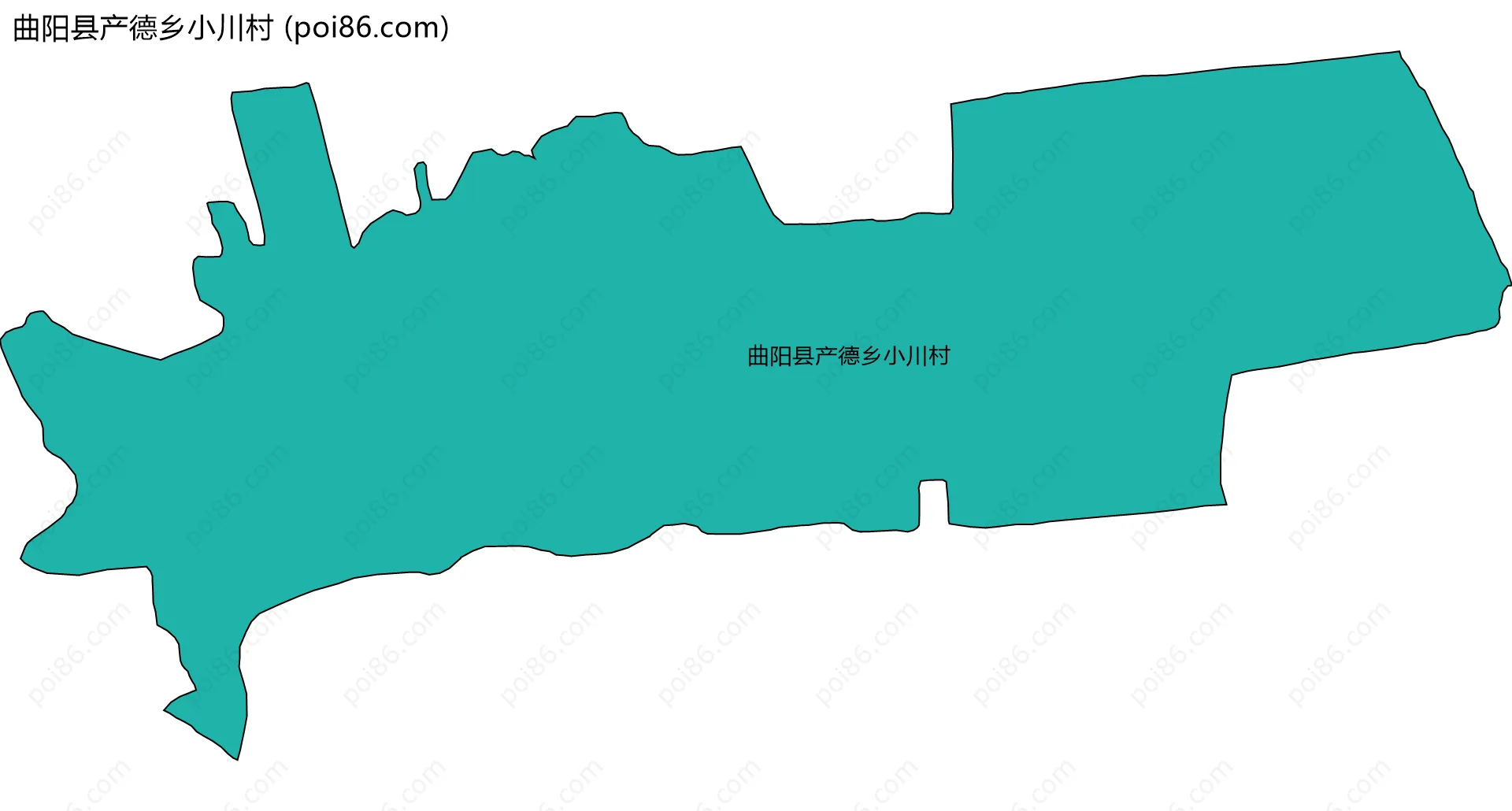 曲阳县产德乡小川村边界地图