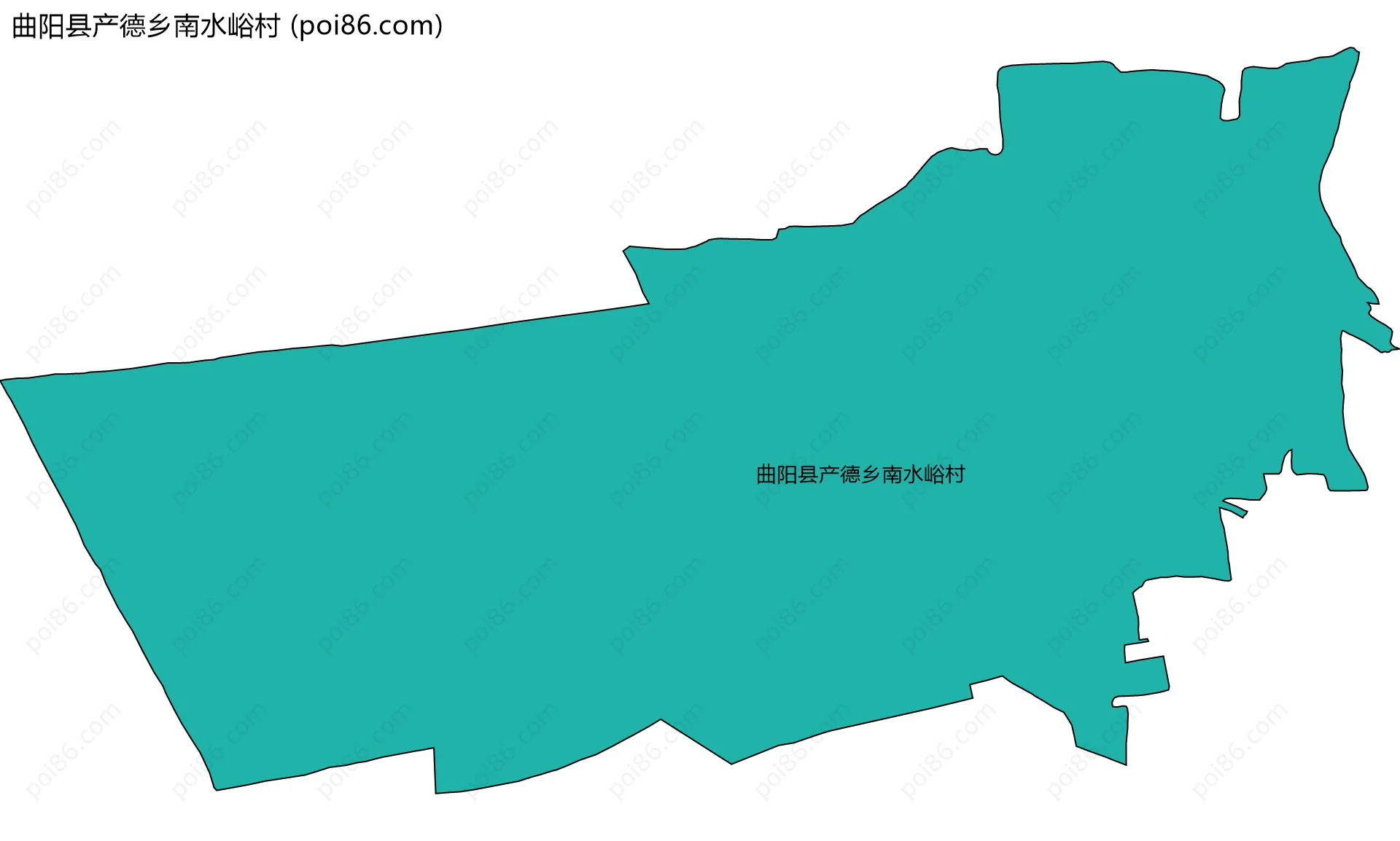 曲阳县产德乡南水峪村边界地图