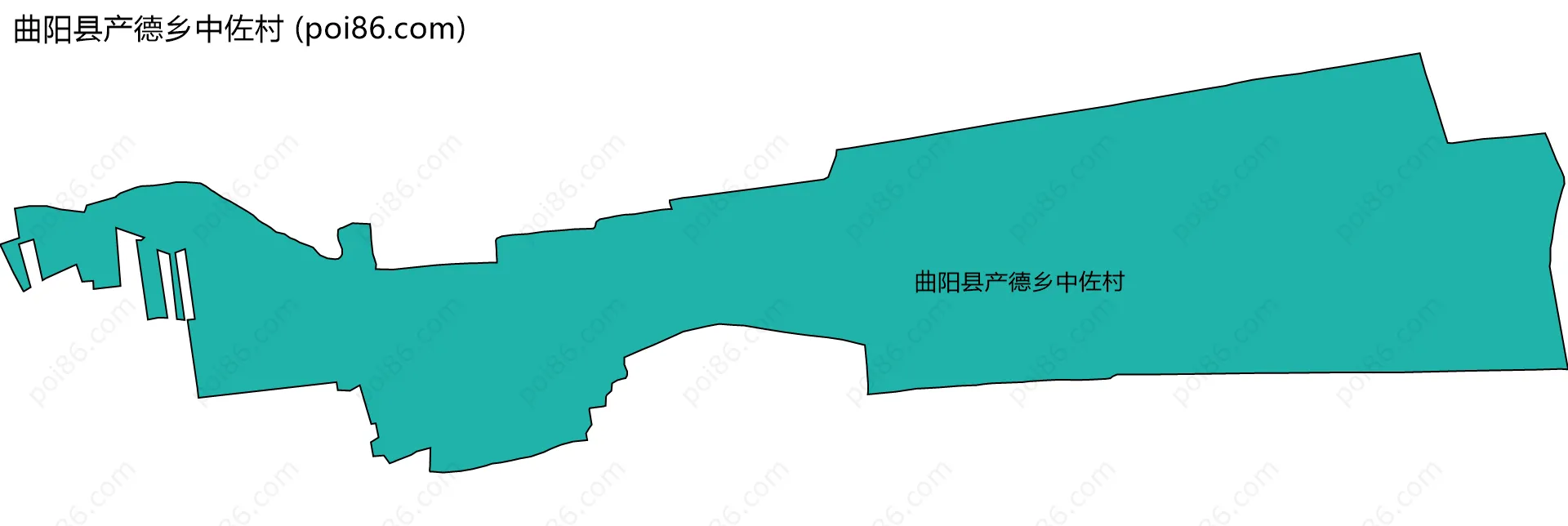 曲阳县产德乡中佐村边界地图