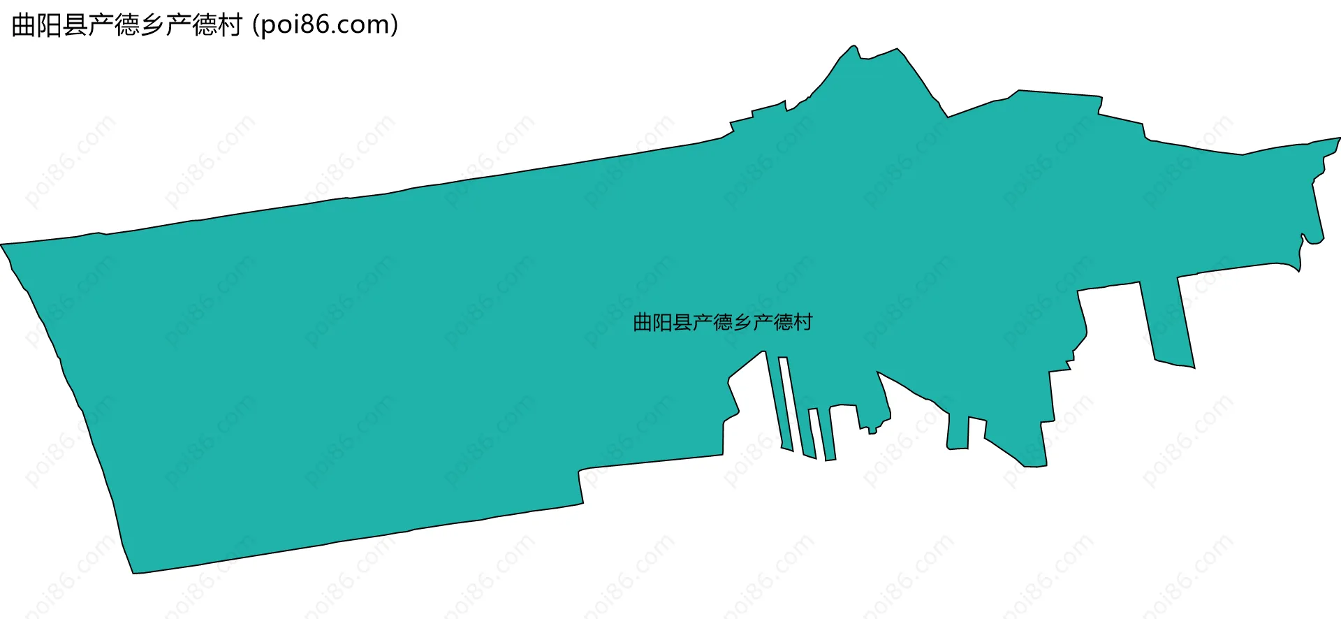 曲阳县产德乡产德村边界地图