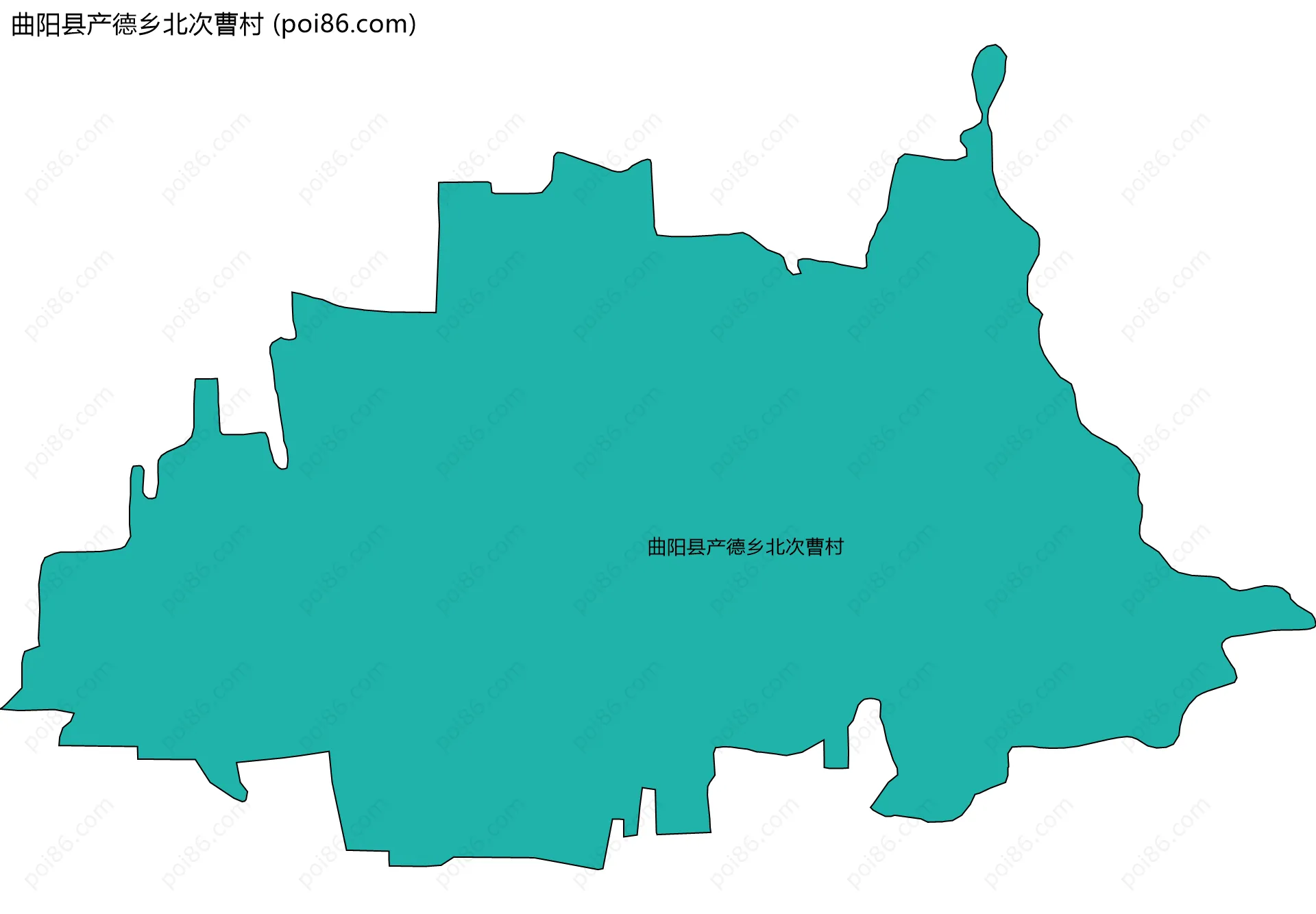 曲阳县产德乡北次曹村边界地图