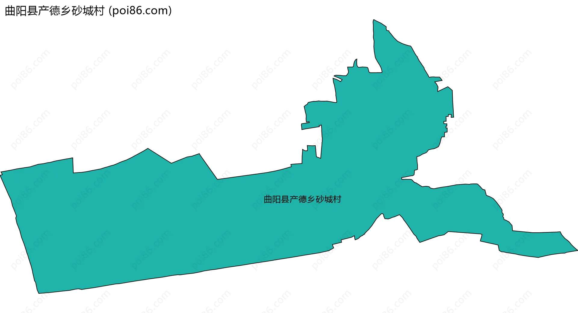 曲阳县产德乡砂城村边界地图