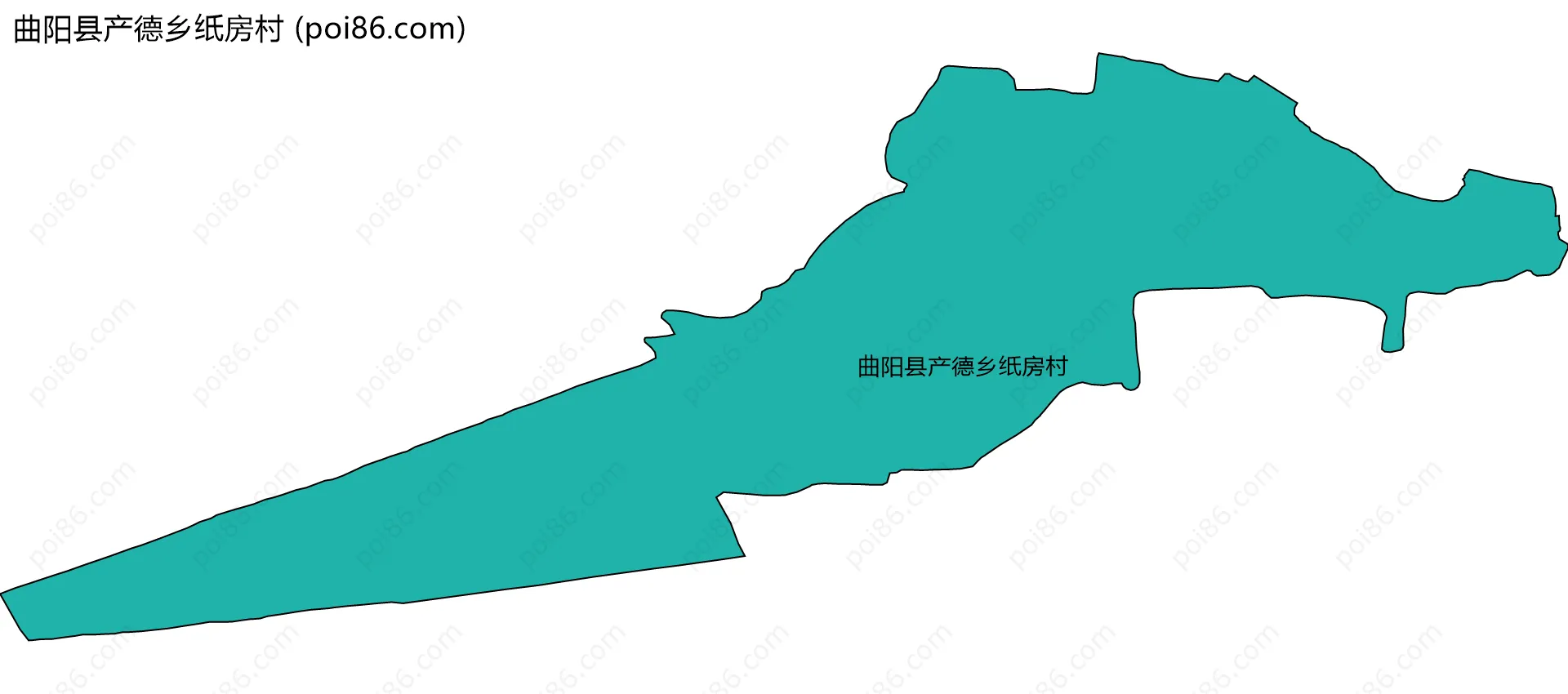 曲阳县产德乡纸房村边界地图