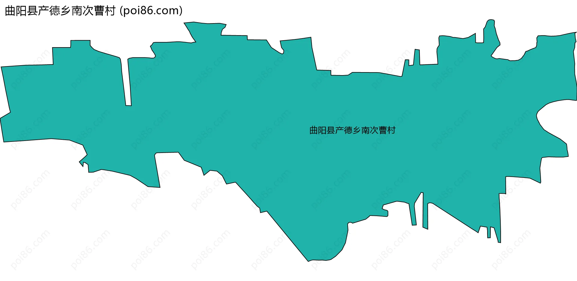 曲阳县产德乡南次曹村边界地图