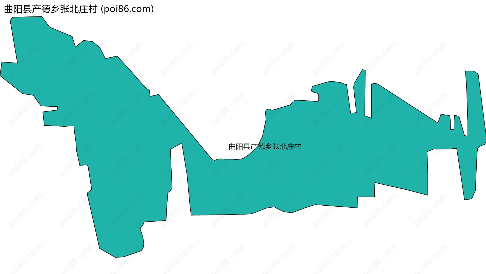 曲阳县产德乡张北庄村边界地图