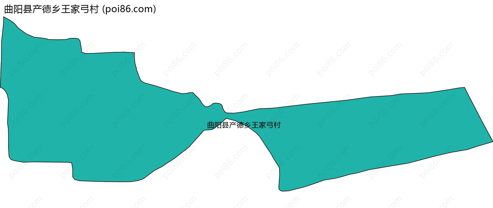 曲阳县产德乡王家弓村边界地图