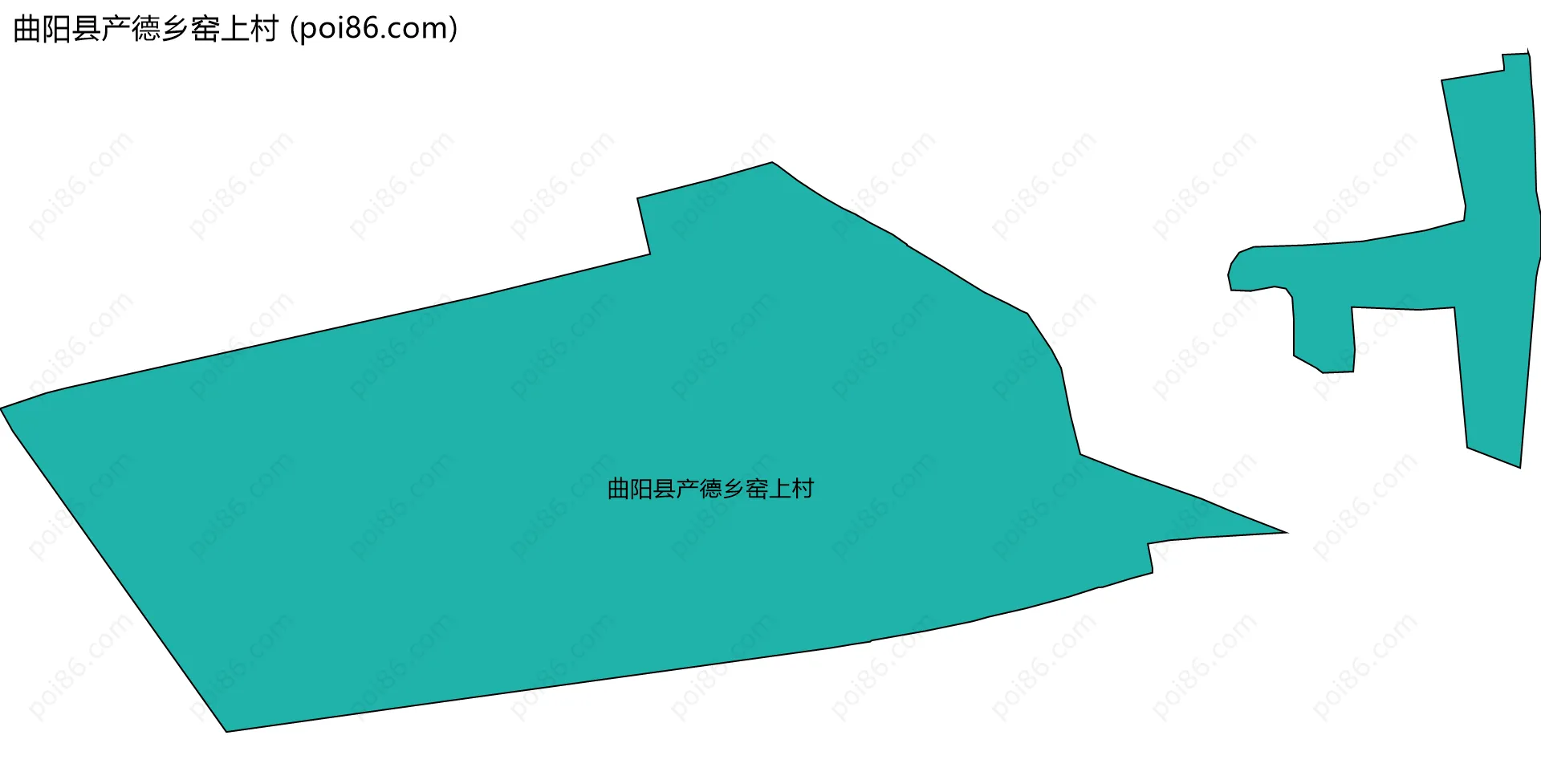 曲阳县产德乡窑上村边界地图