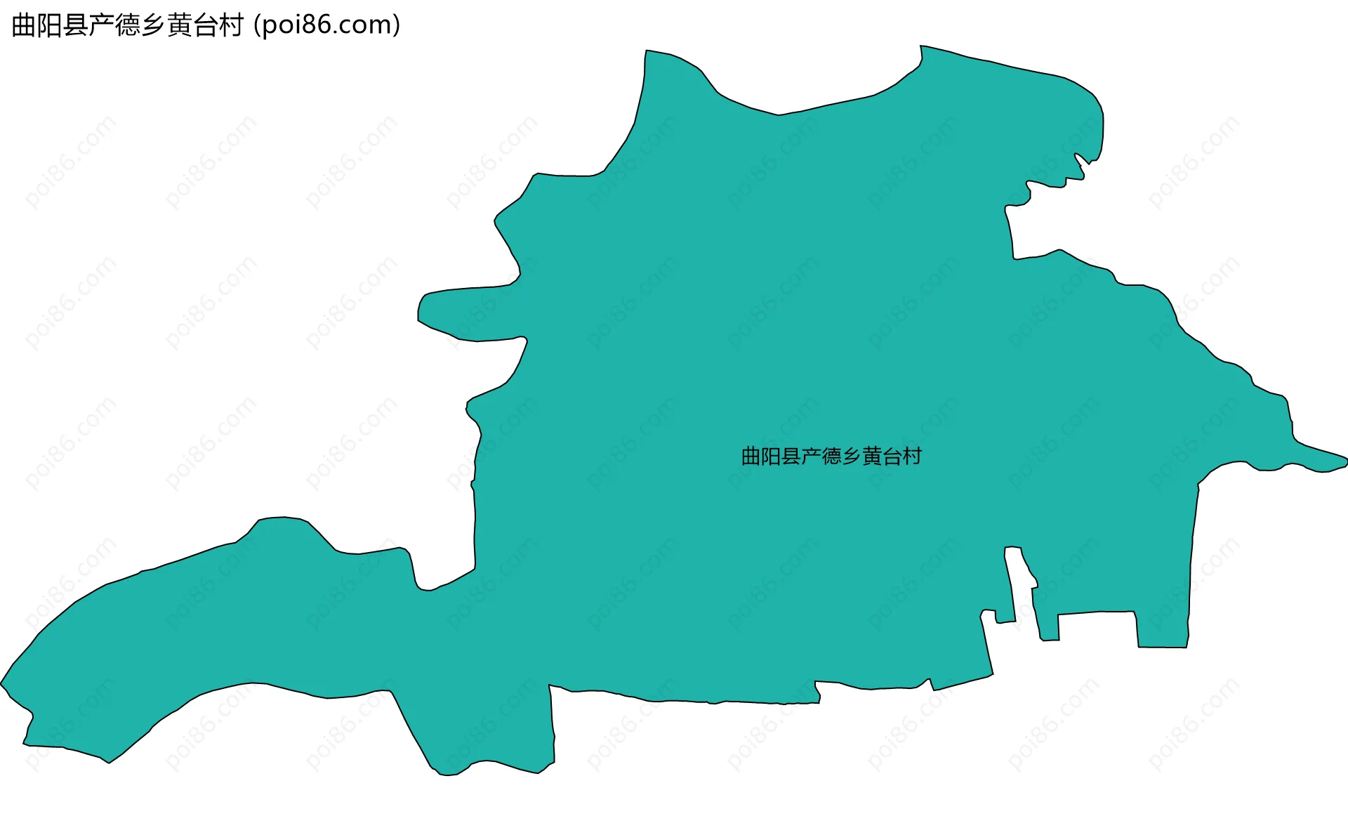 曲阳县产德乡黄台村边界地图