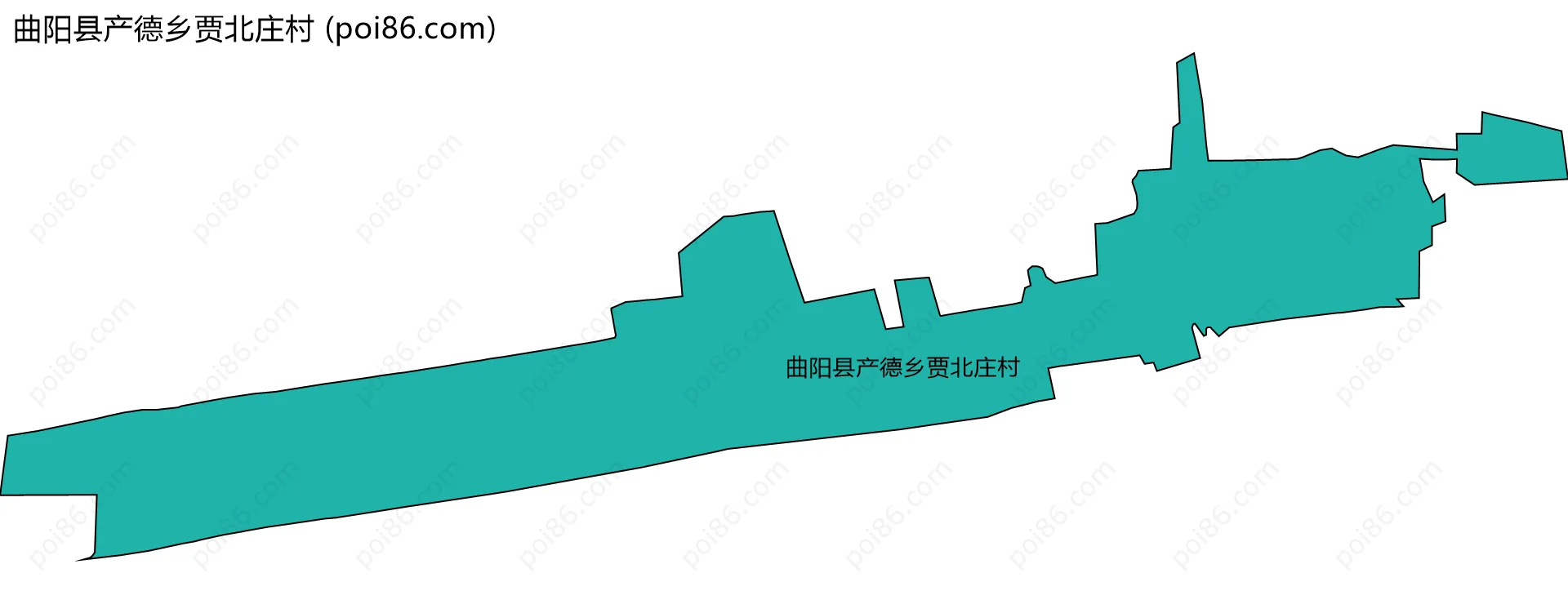 曲阳县产德乡贾北庄村边界地图
