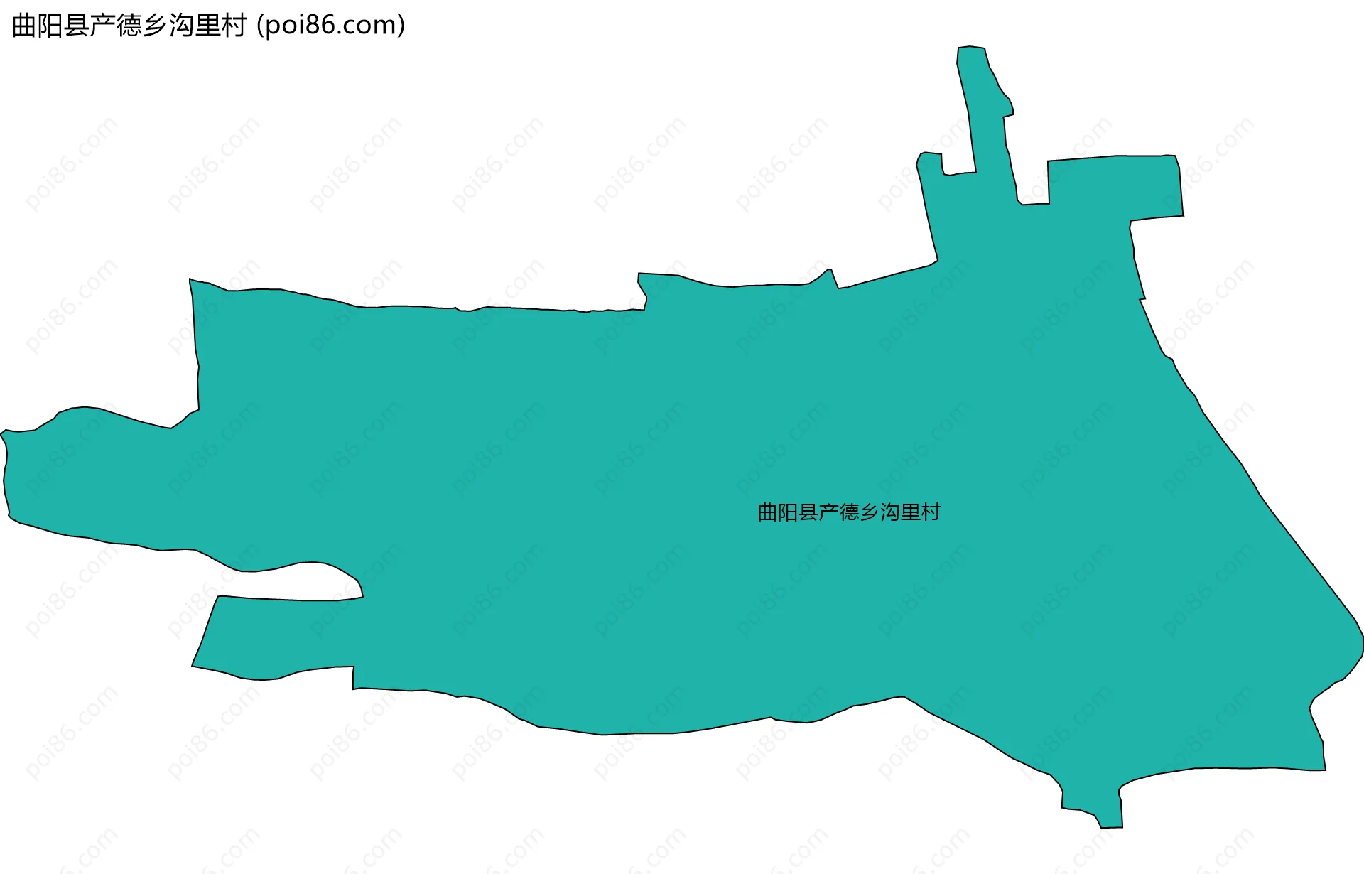 曲阳县产德乡沟里村边界地图