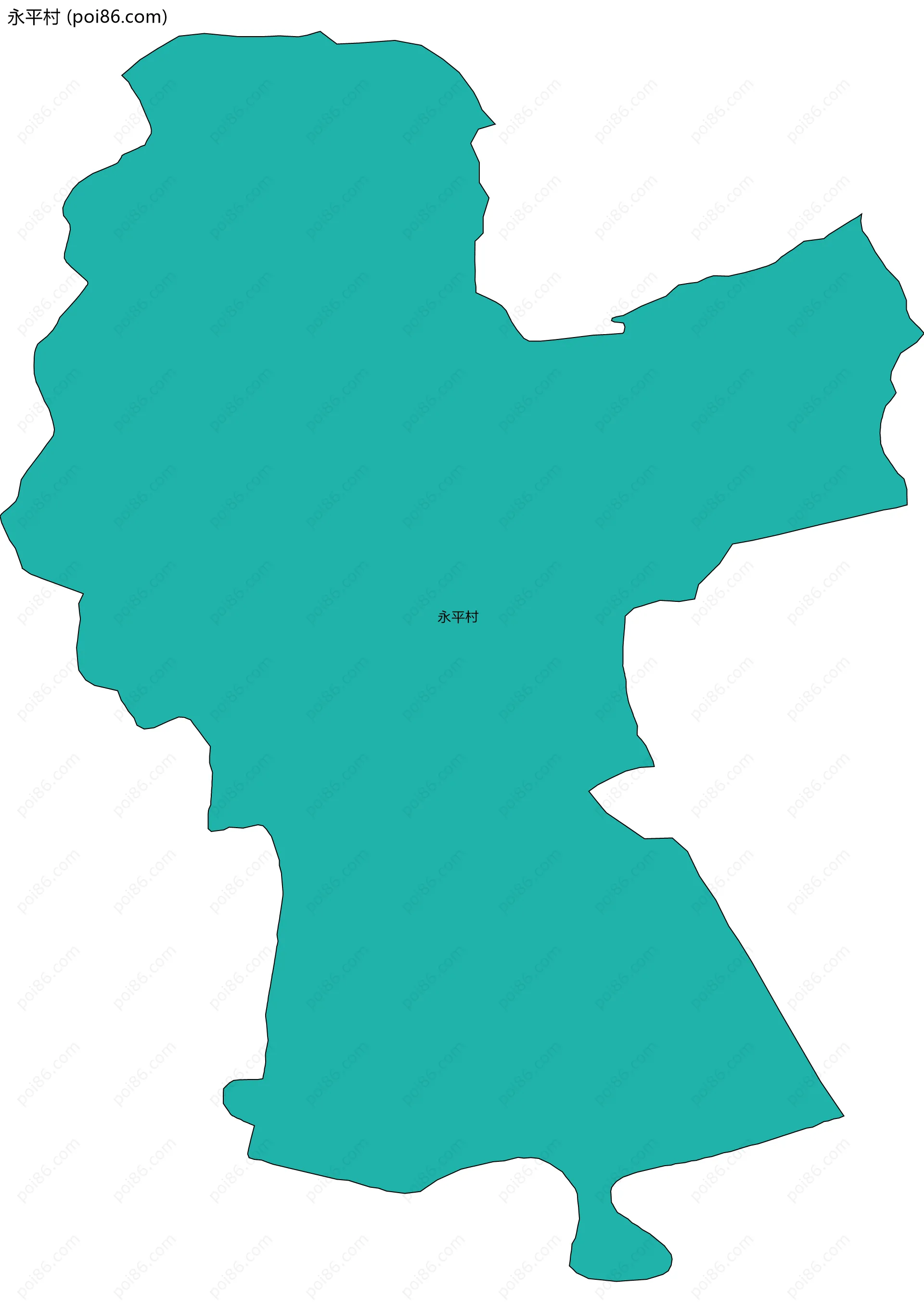 永平村边界地图