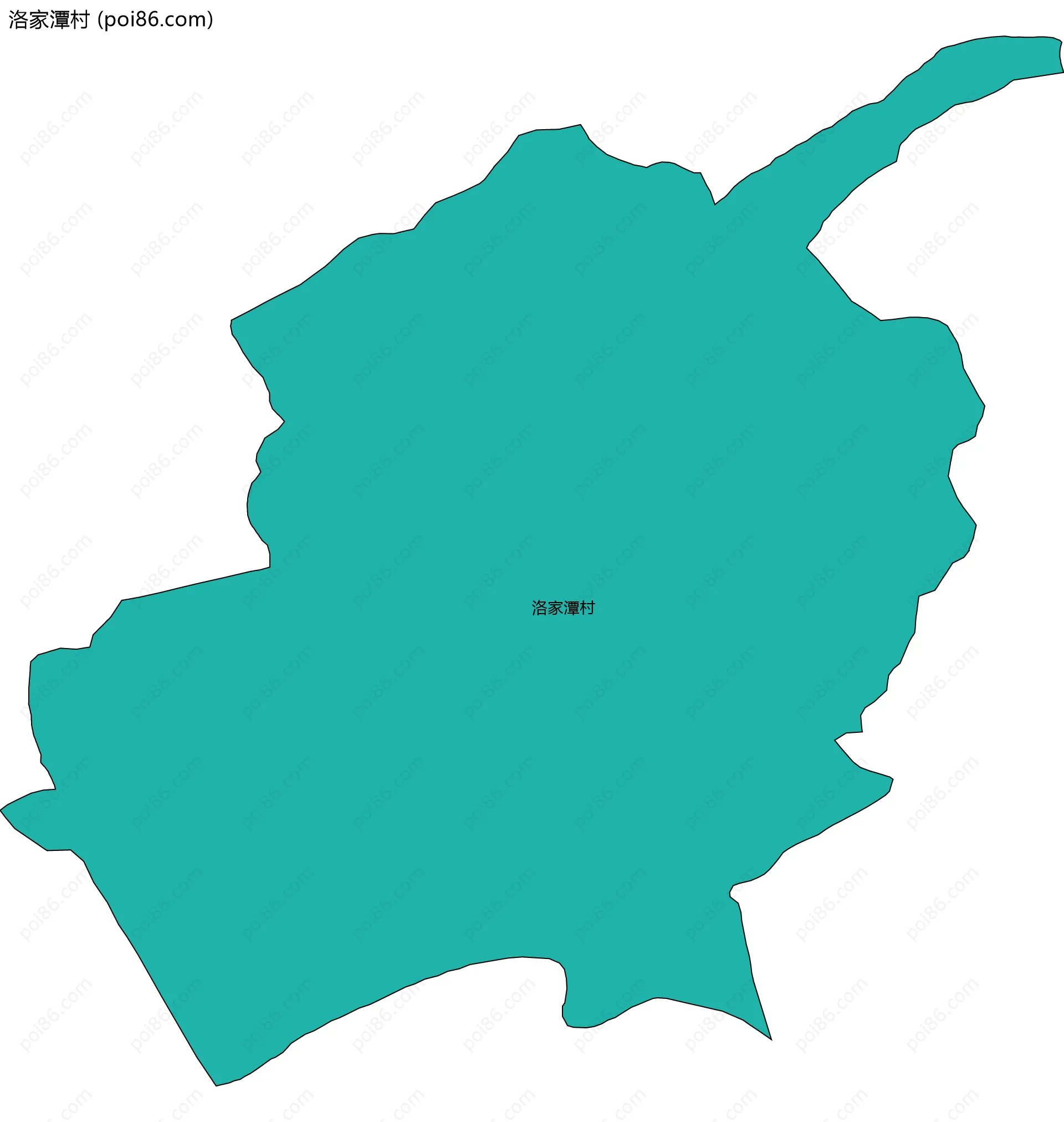 洛家潭村边界地图