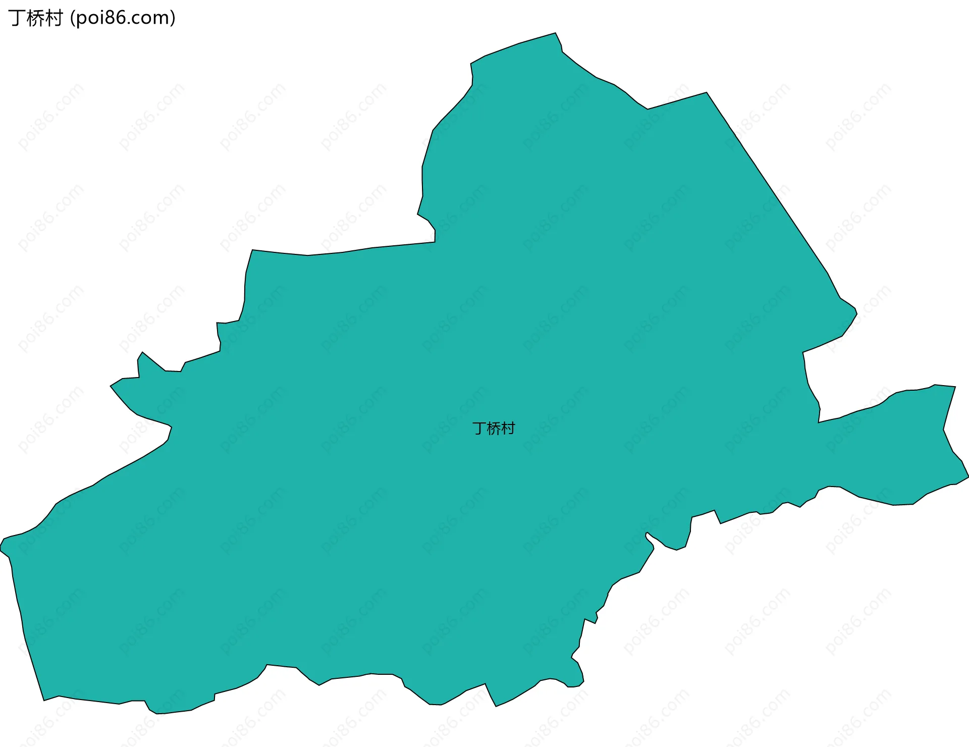 丁桥村边界地图