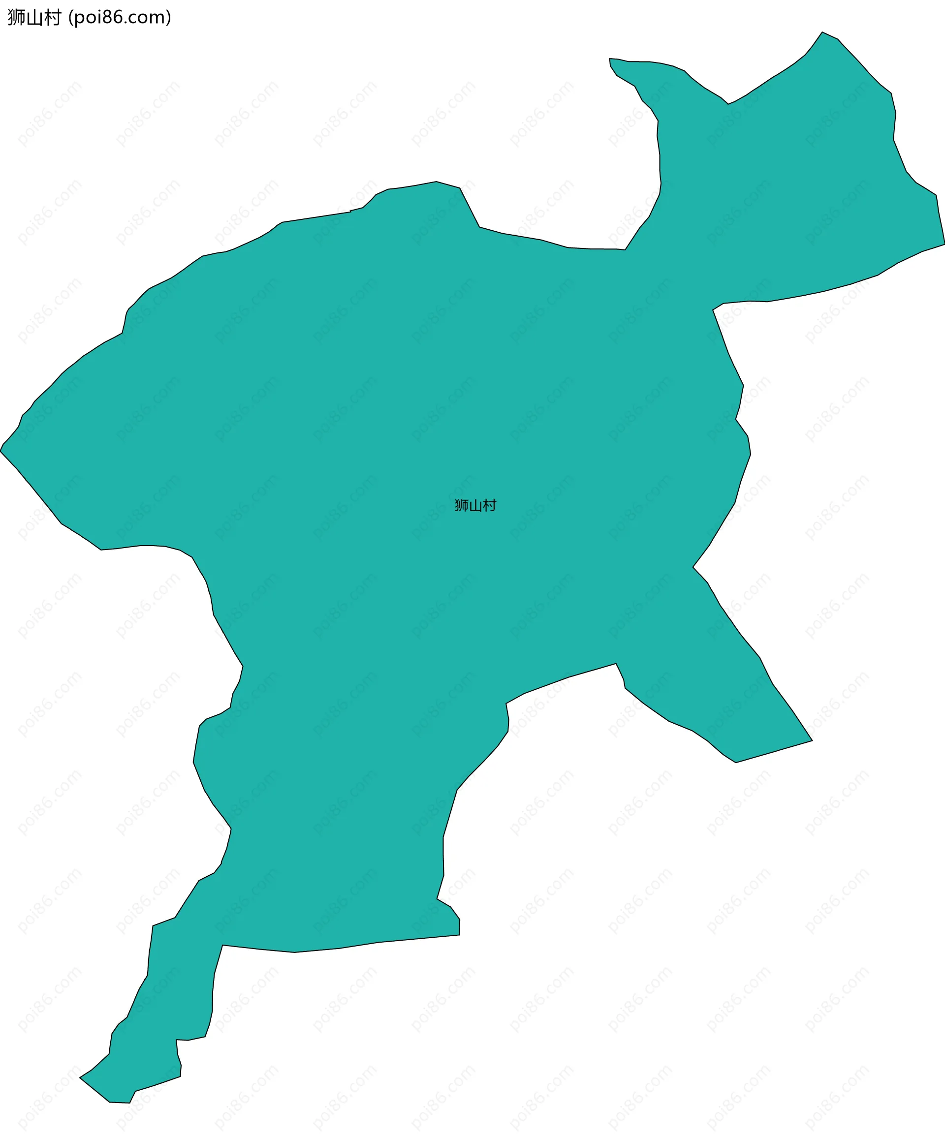 狮山村边界地图