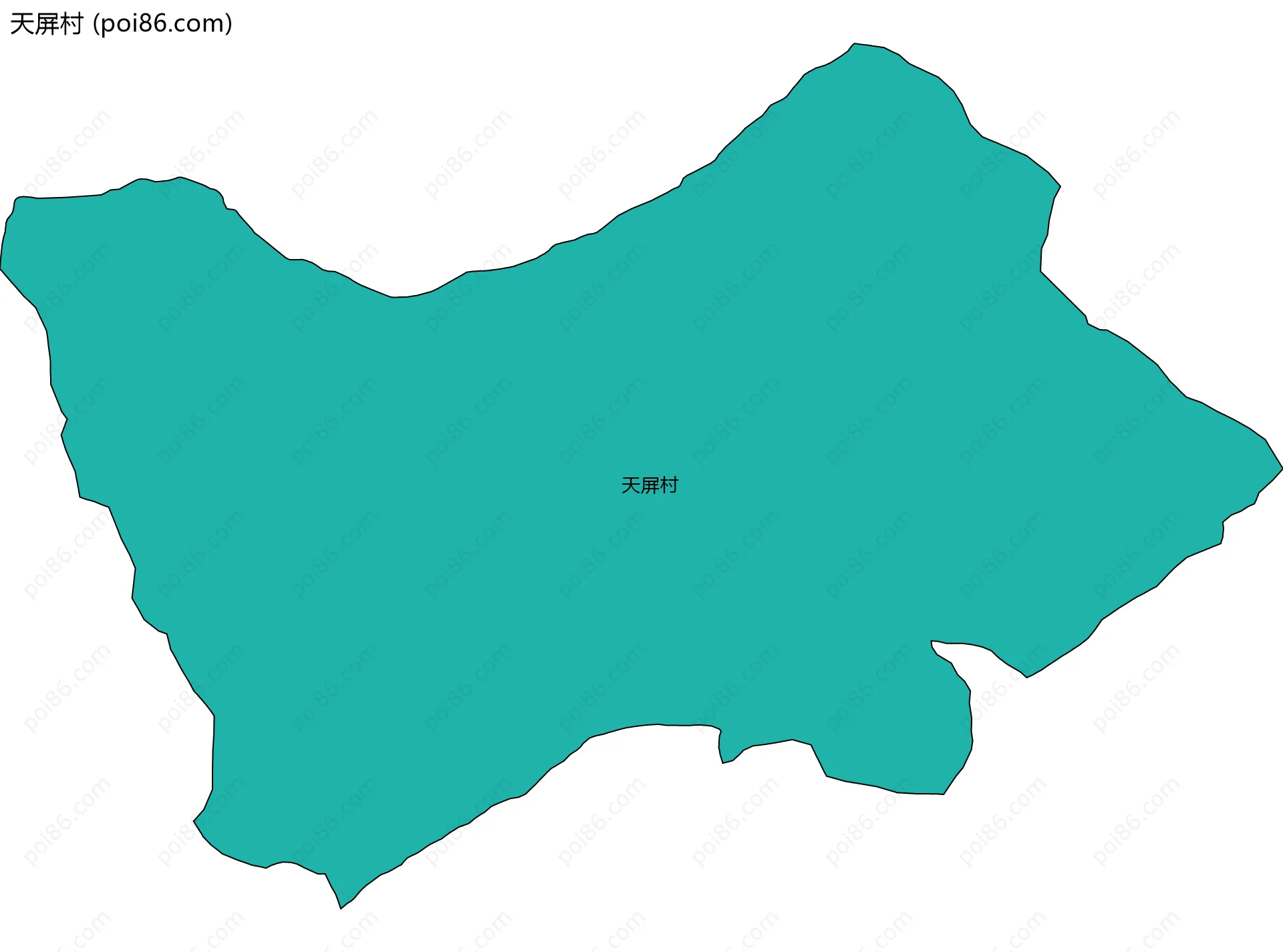天屏村边界地图