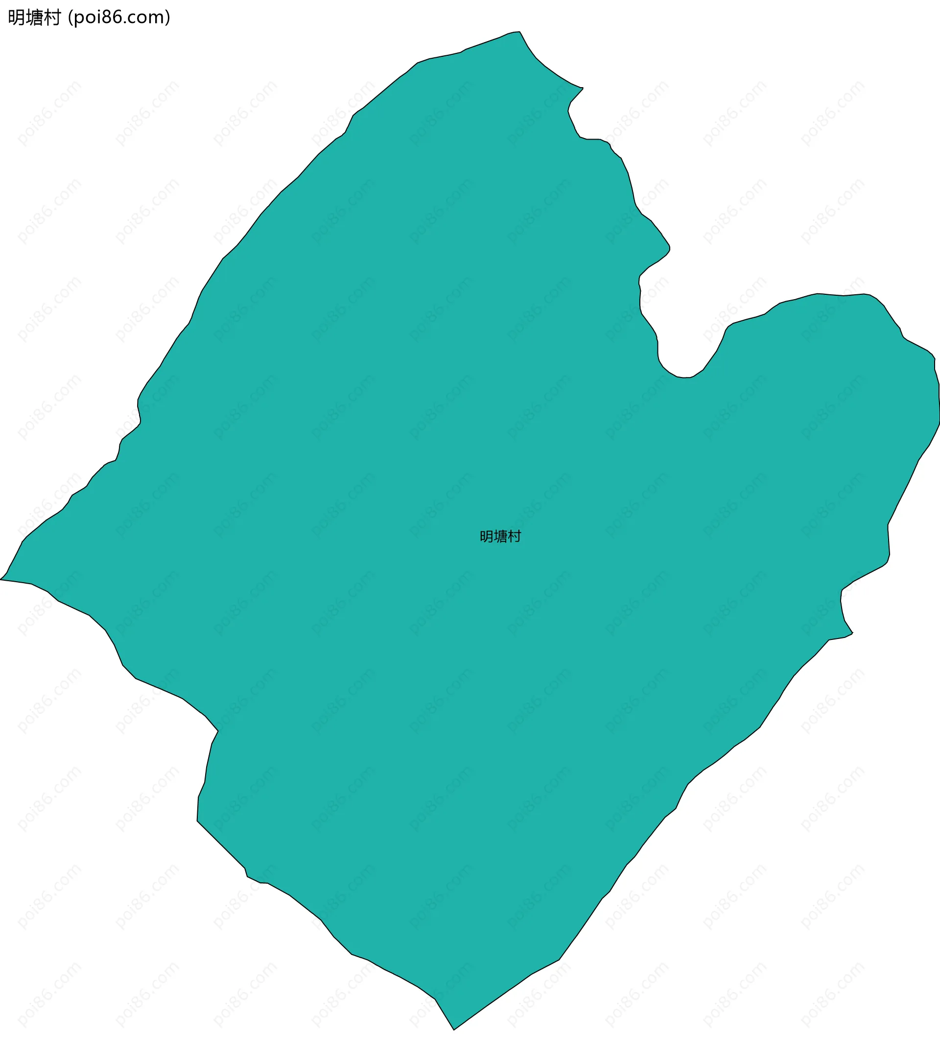 明塘村边界地图