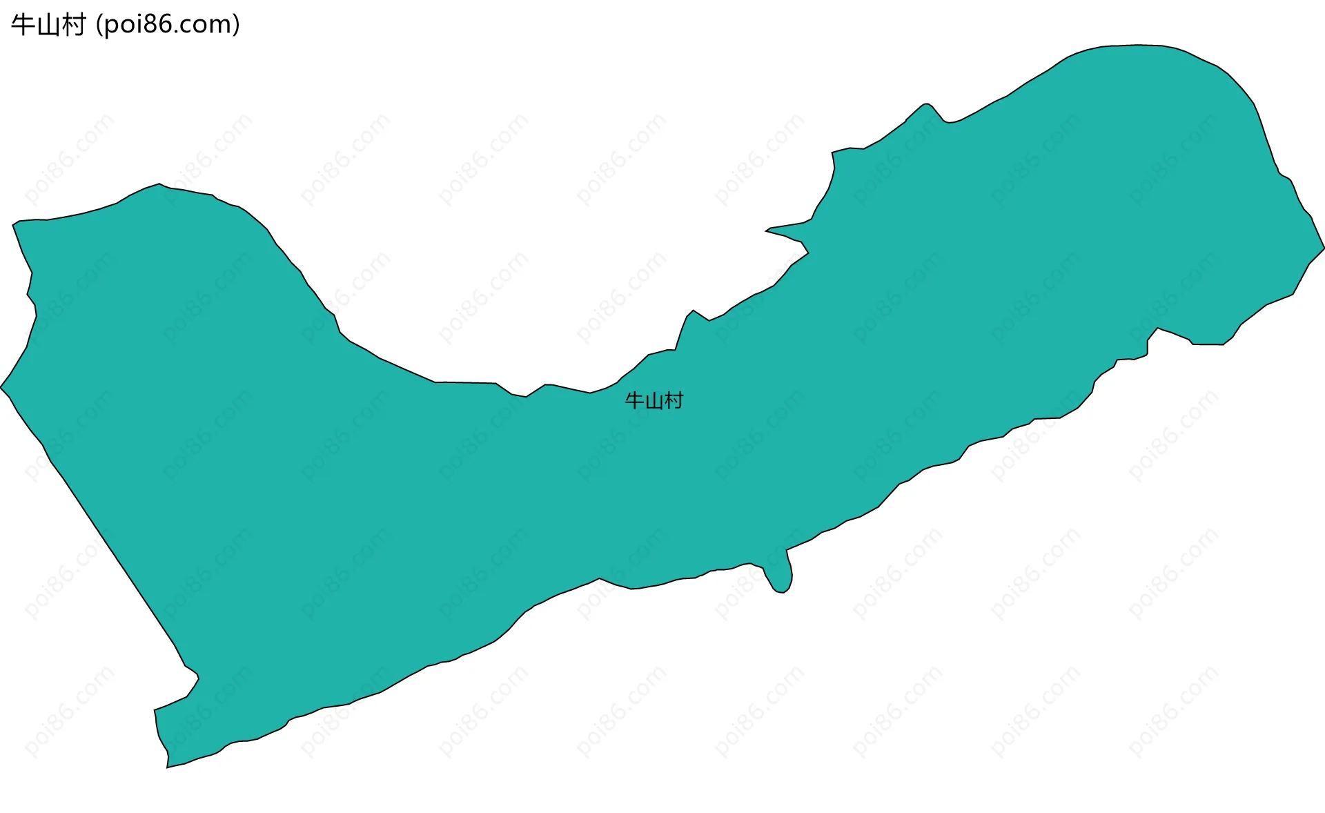 牛山村边界地图