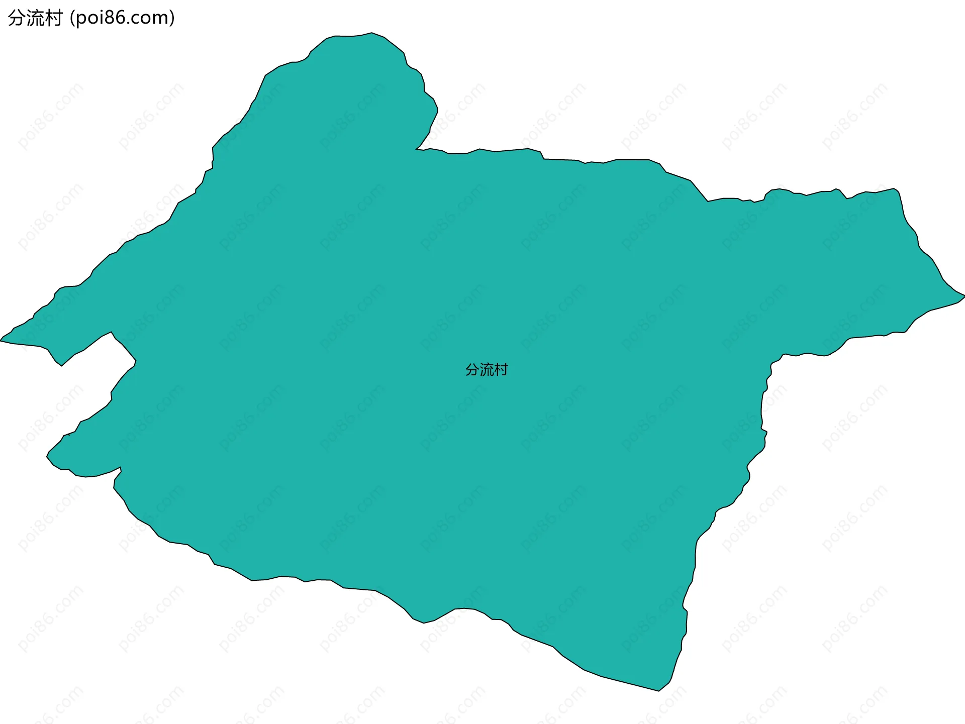 分流村边界地图