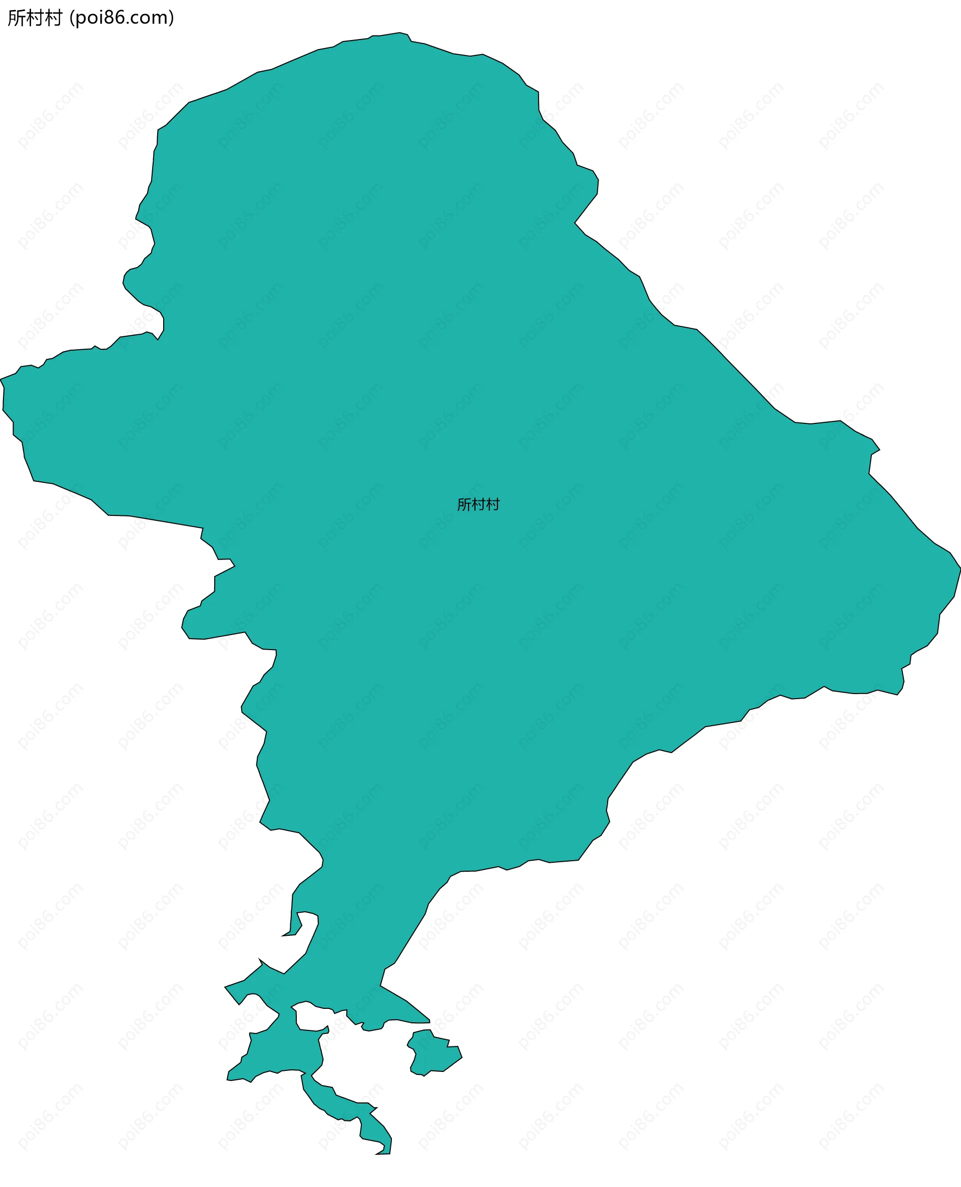 所村村边界地图