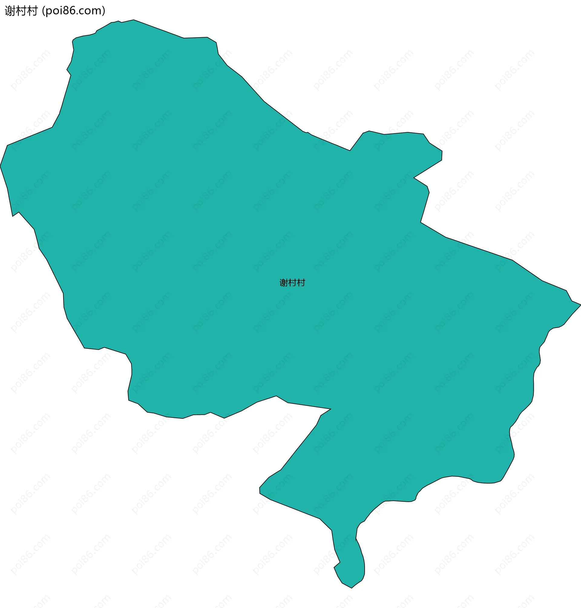 谢村村边界地图