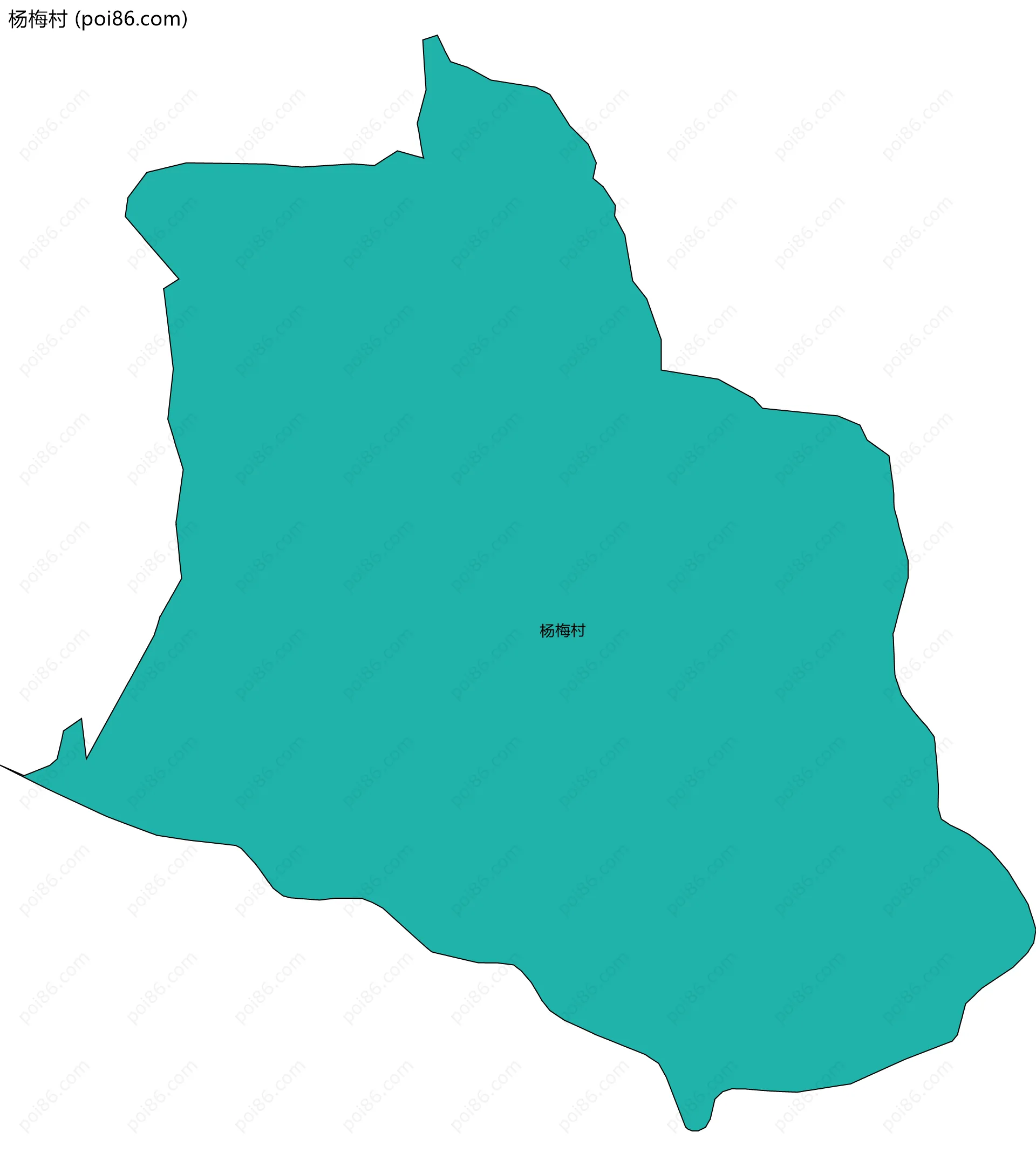 杨梅村边界地图