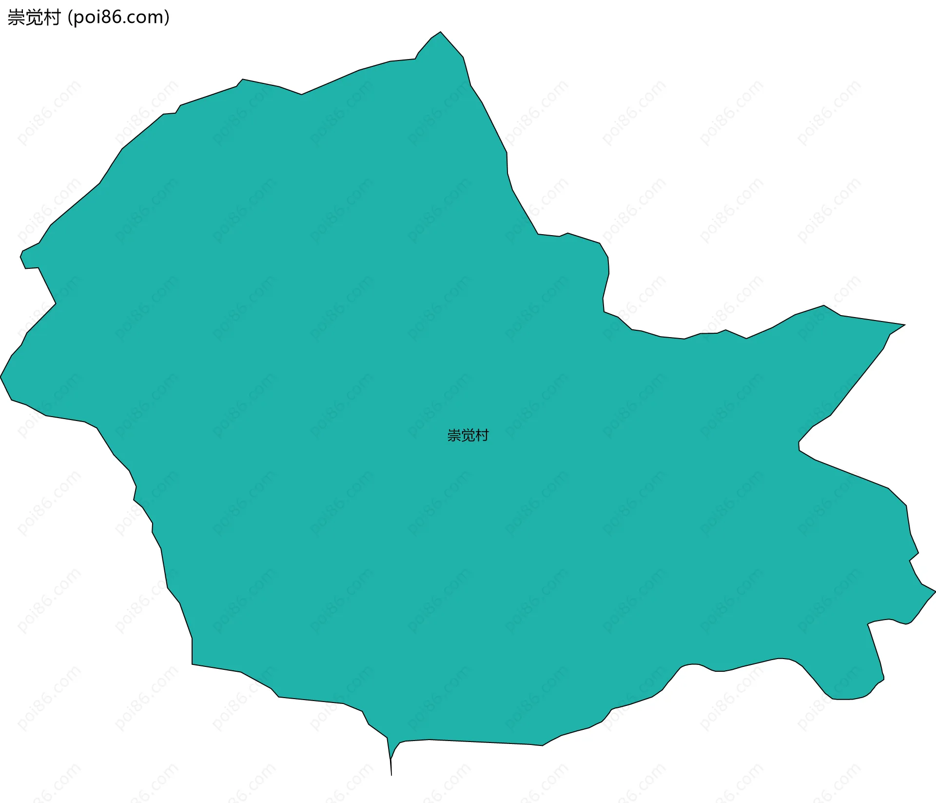 崇觉村边界地图