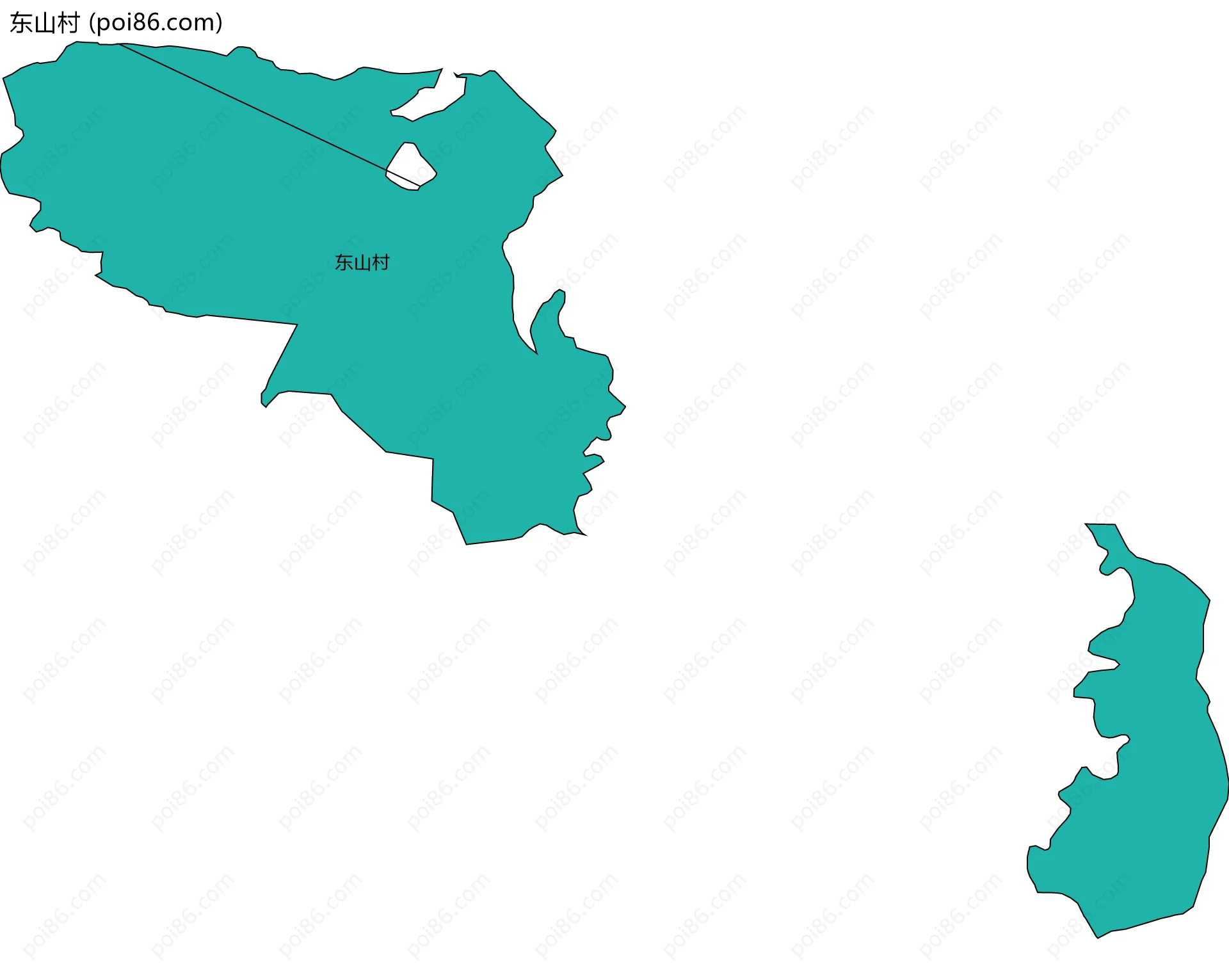 东山村边界地图