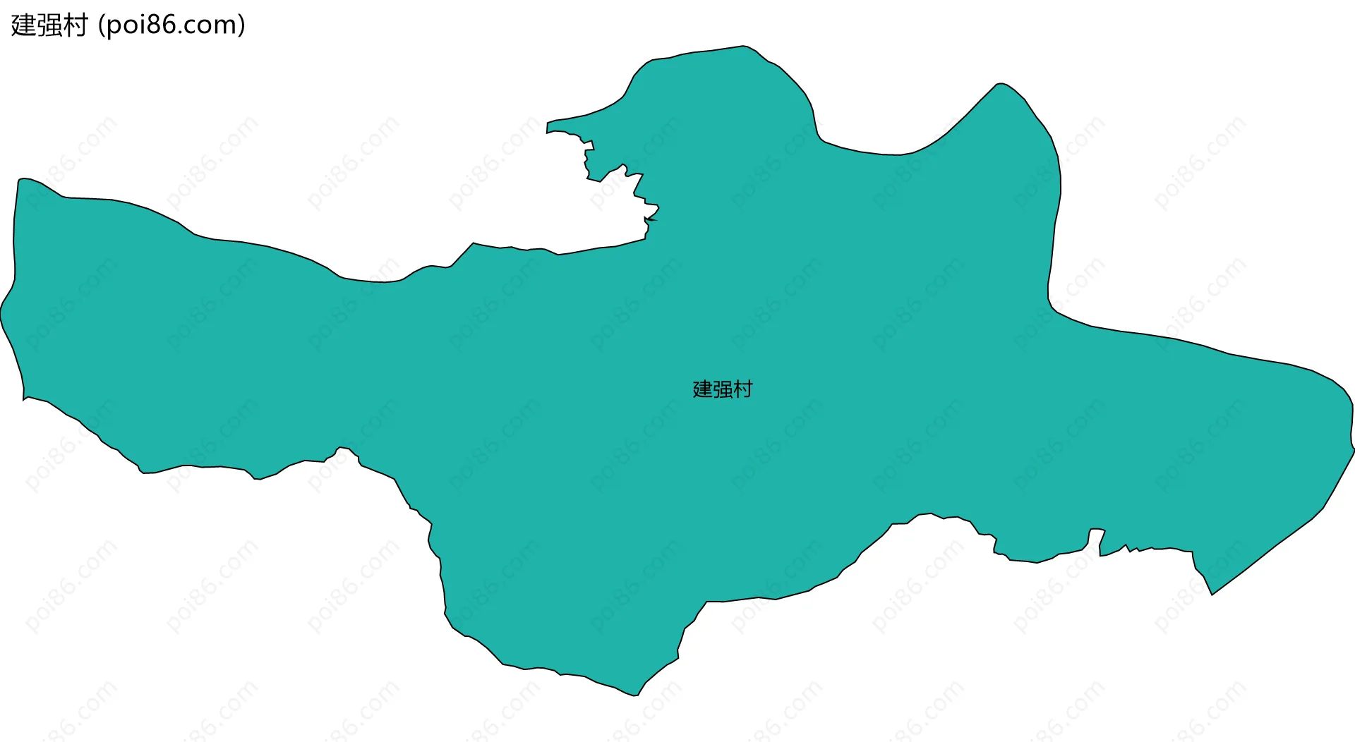 建强村边界地图