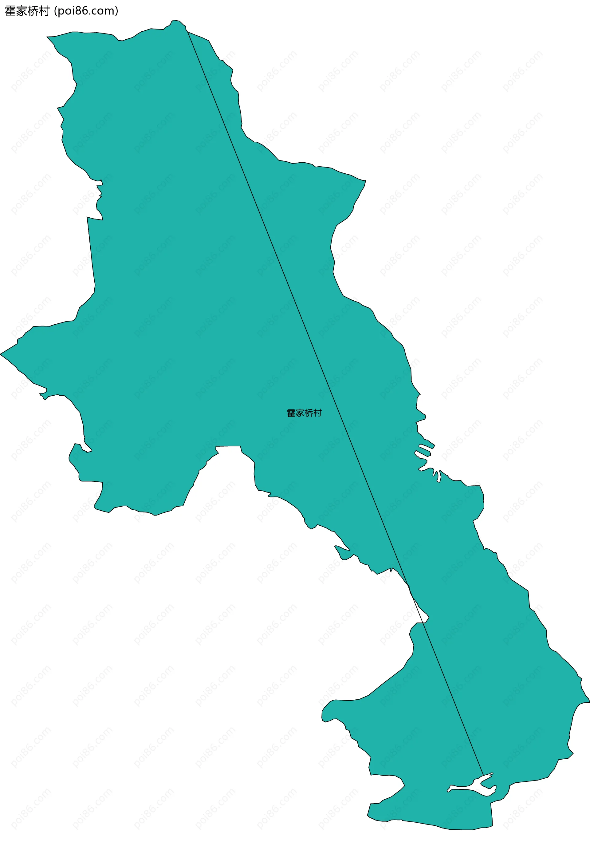 霍家桥村边界地图
