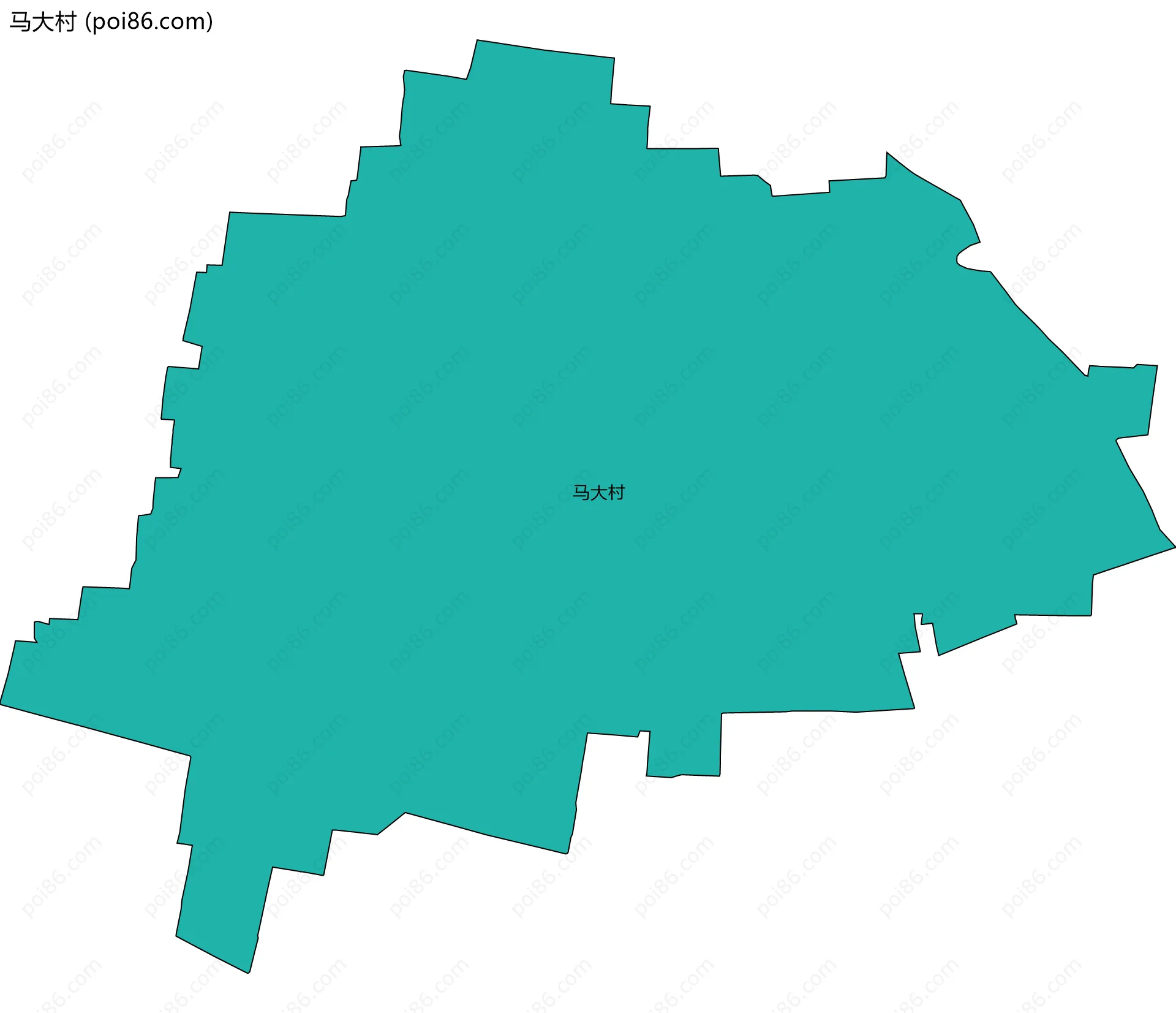 马大村边界地图