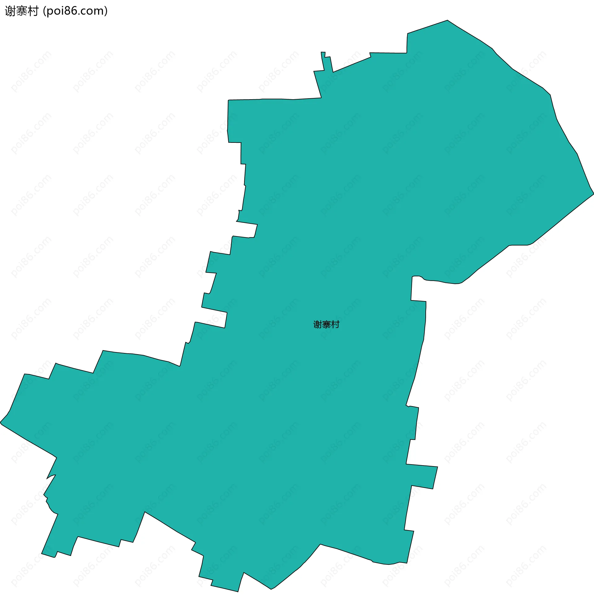 谢寨村边界地图