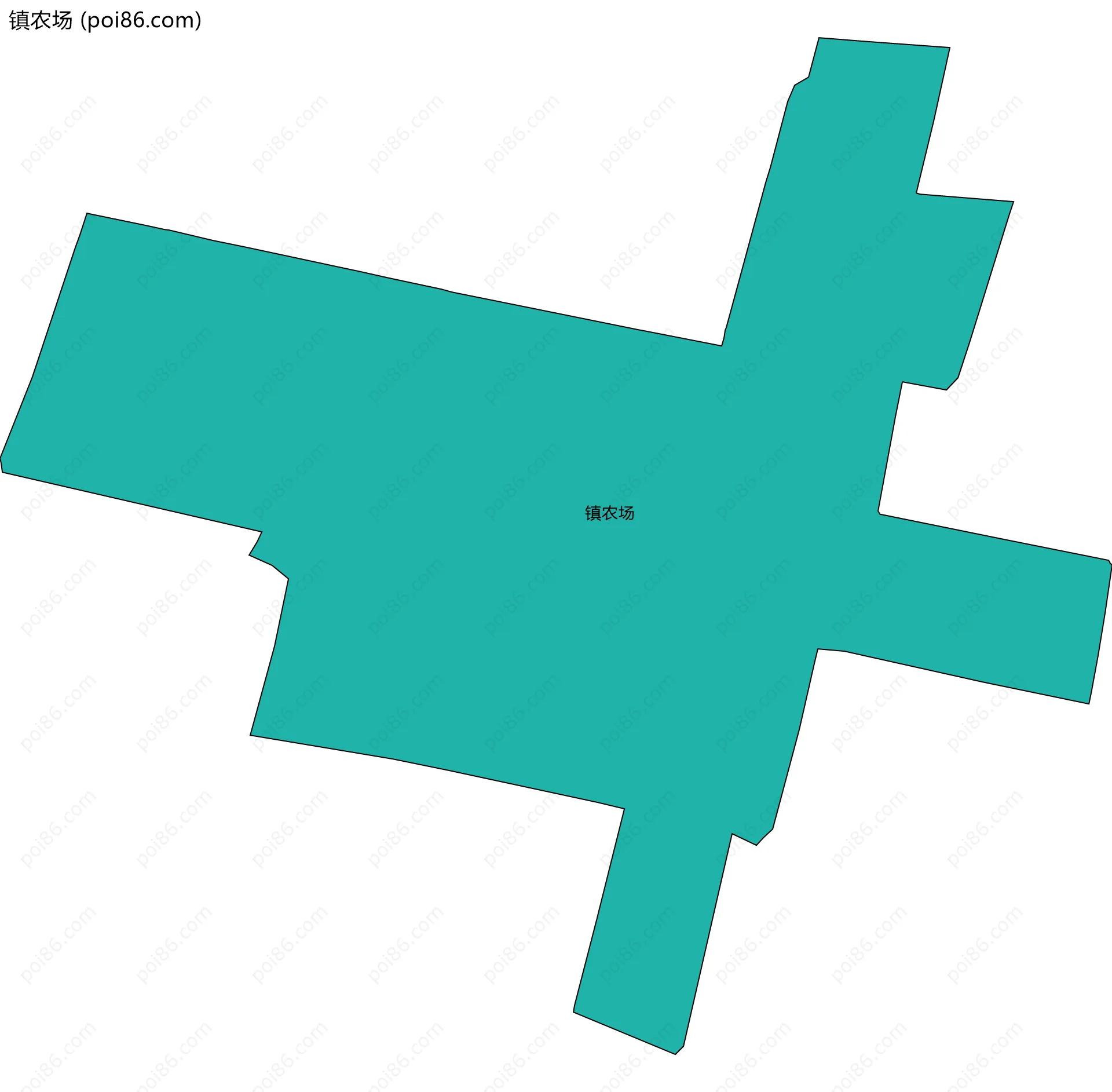 镇农场边界地图