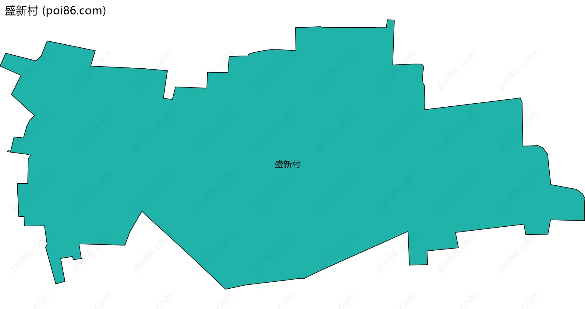 盛新村边界地图