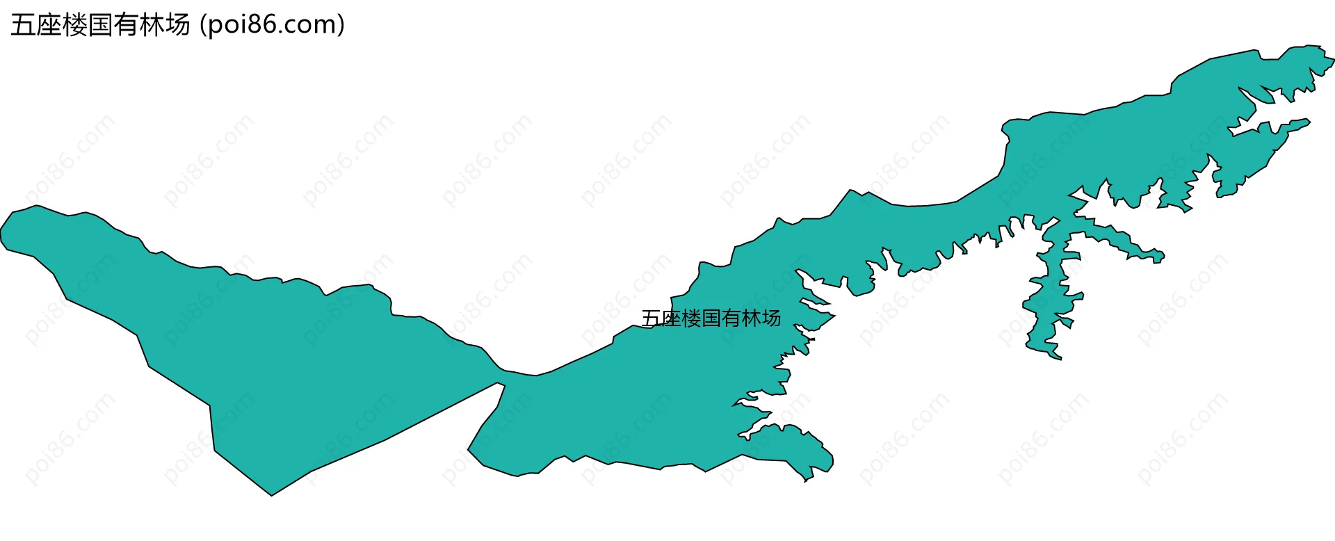 五座楼国有林场边界地图