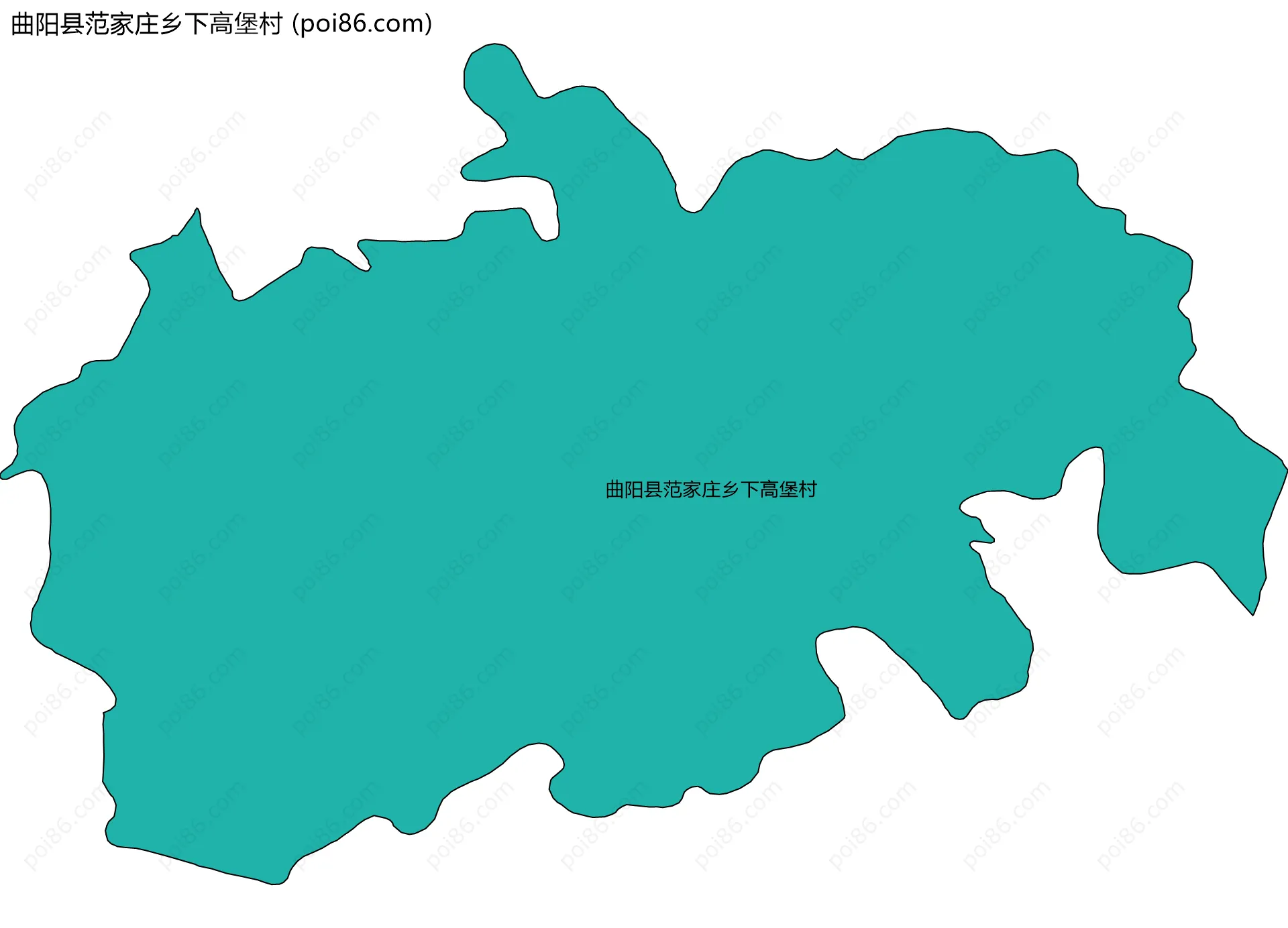 曲阳县范家庄乡下高堡村边界地图