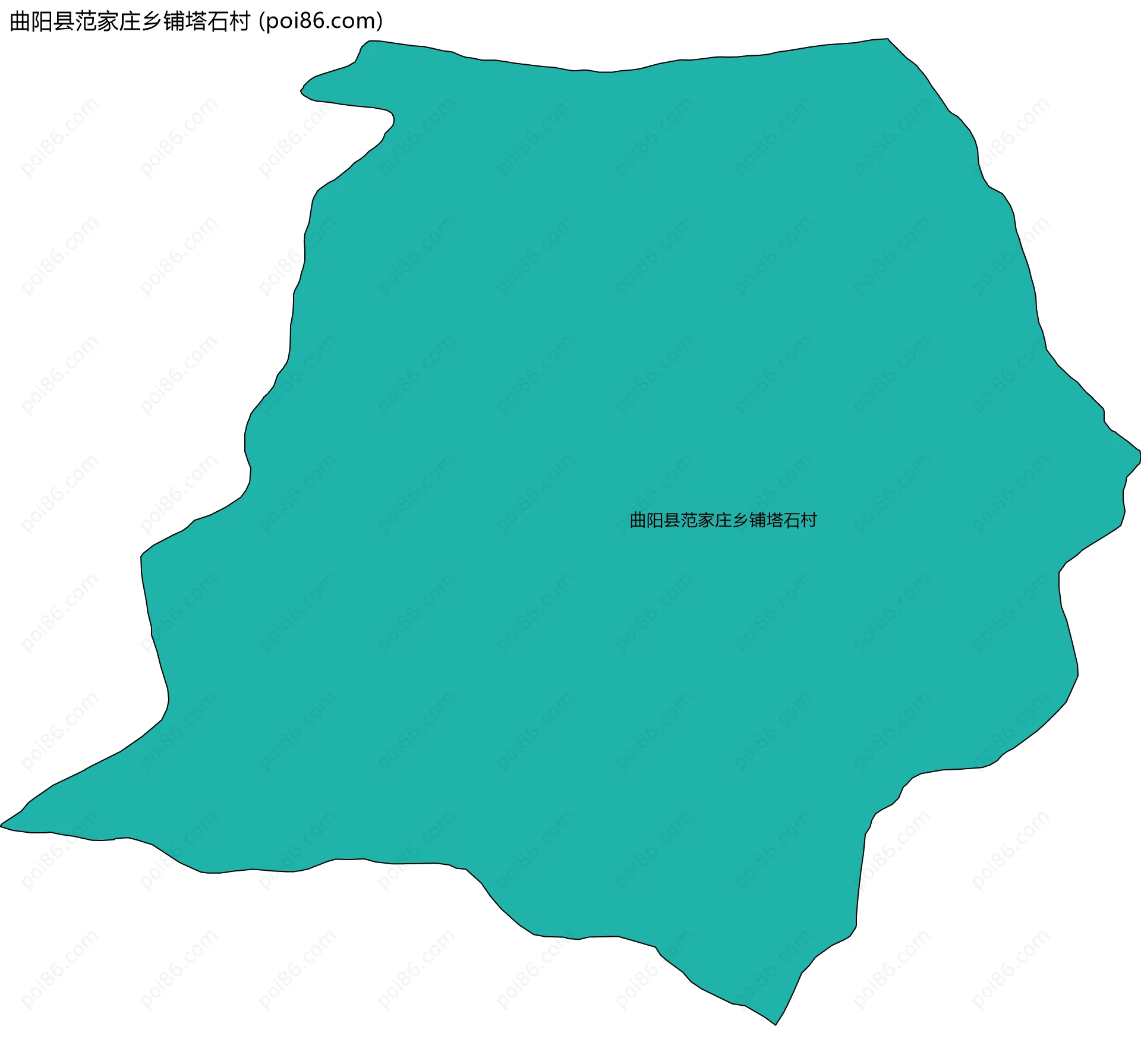 曲阳县范家庄乡铺塔石村边界地图