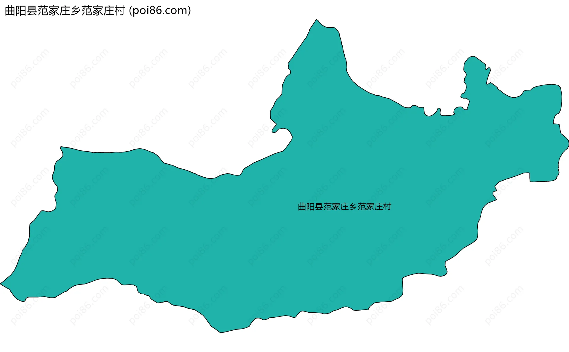曲阳县范家庄乡范家庄村边界地图