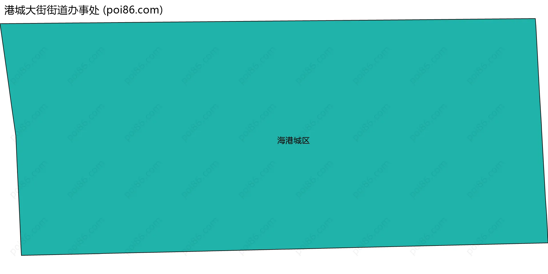 港城大街街道办事处边界地图(五级行政区划)