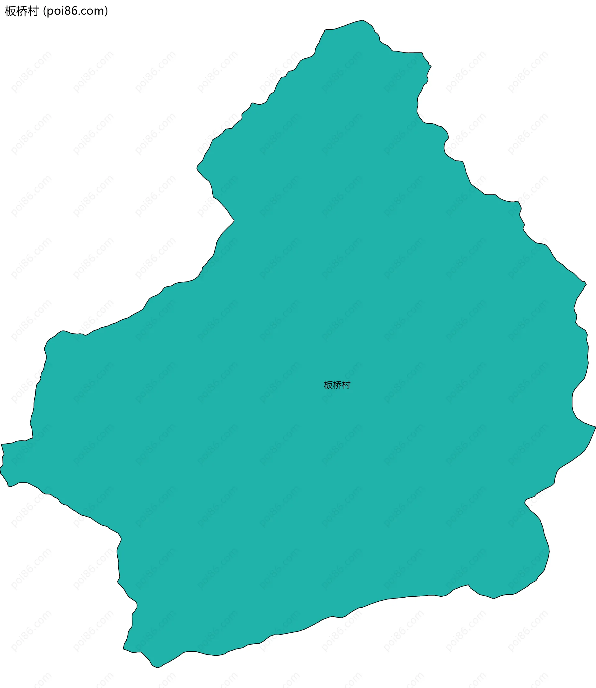 板桥村边界地图