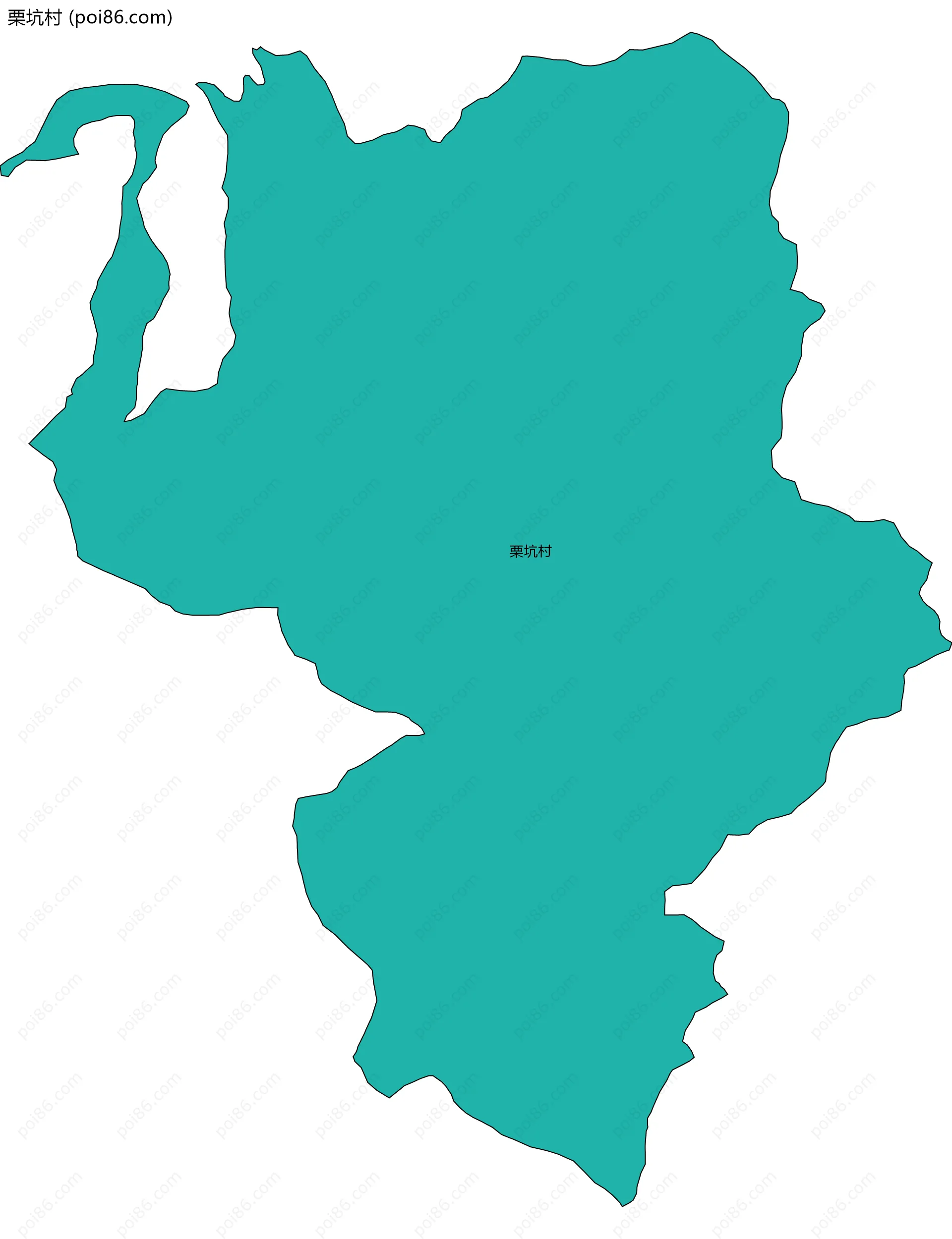栗坑村边界地图