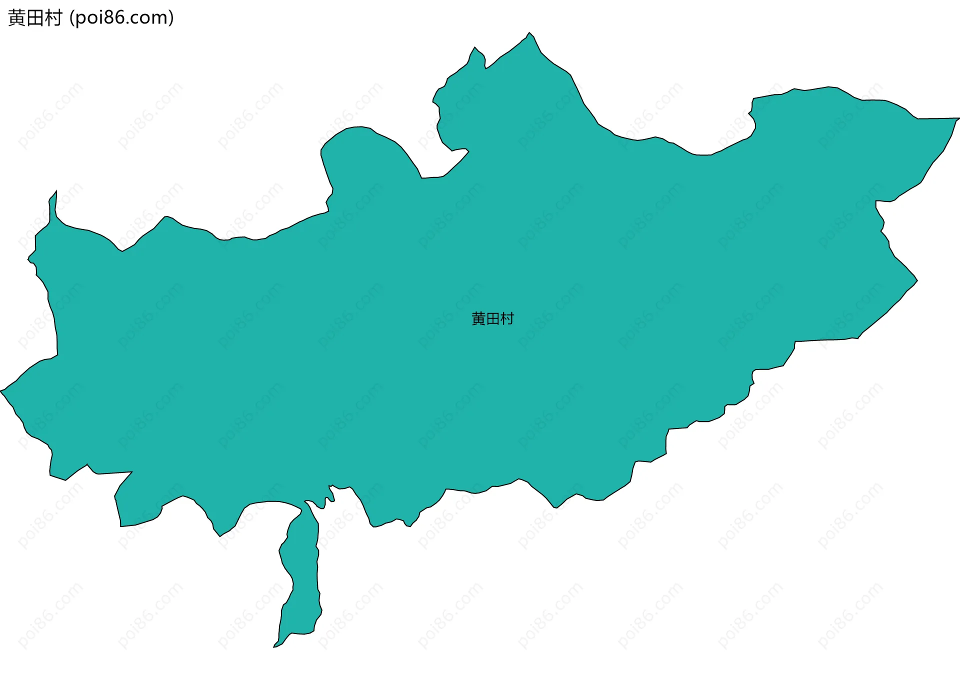 黄田村边界地图