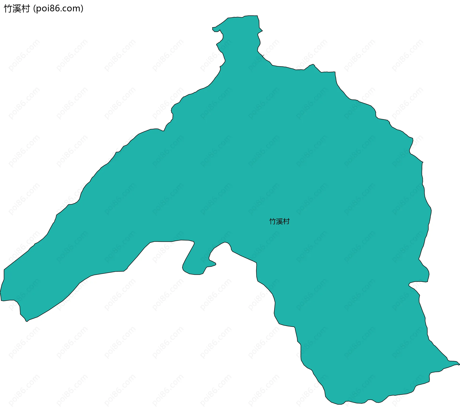 竹溪村边界地图
