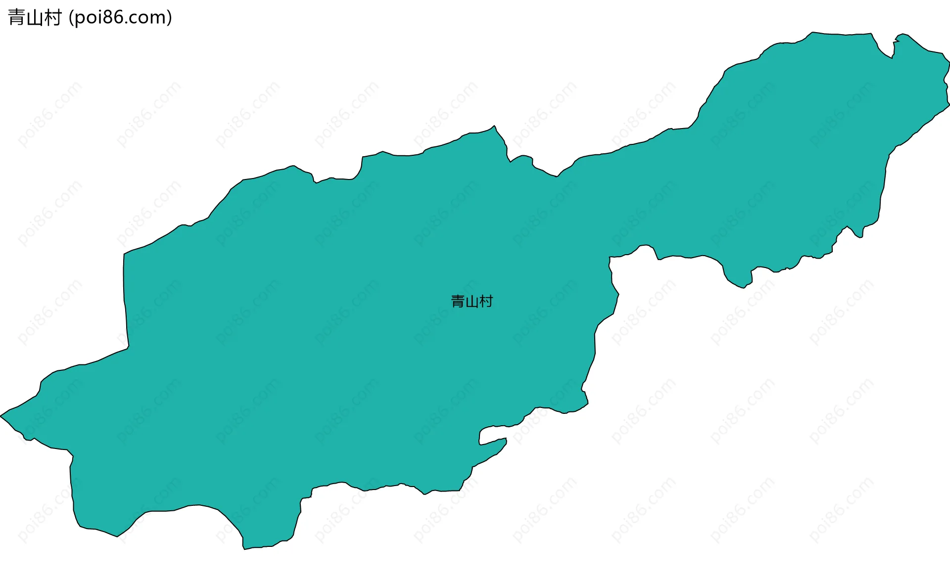 青山村边界地图