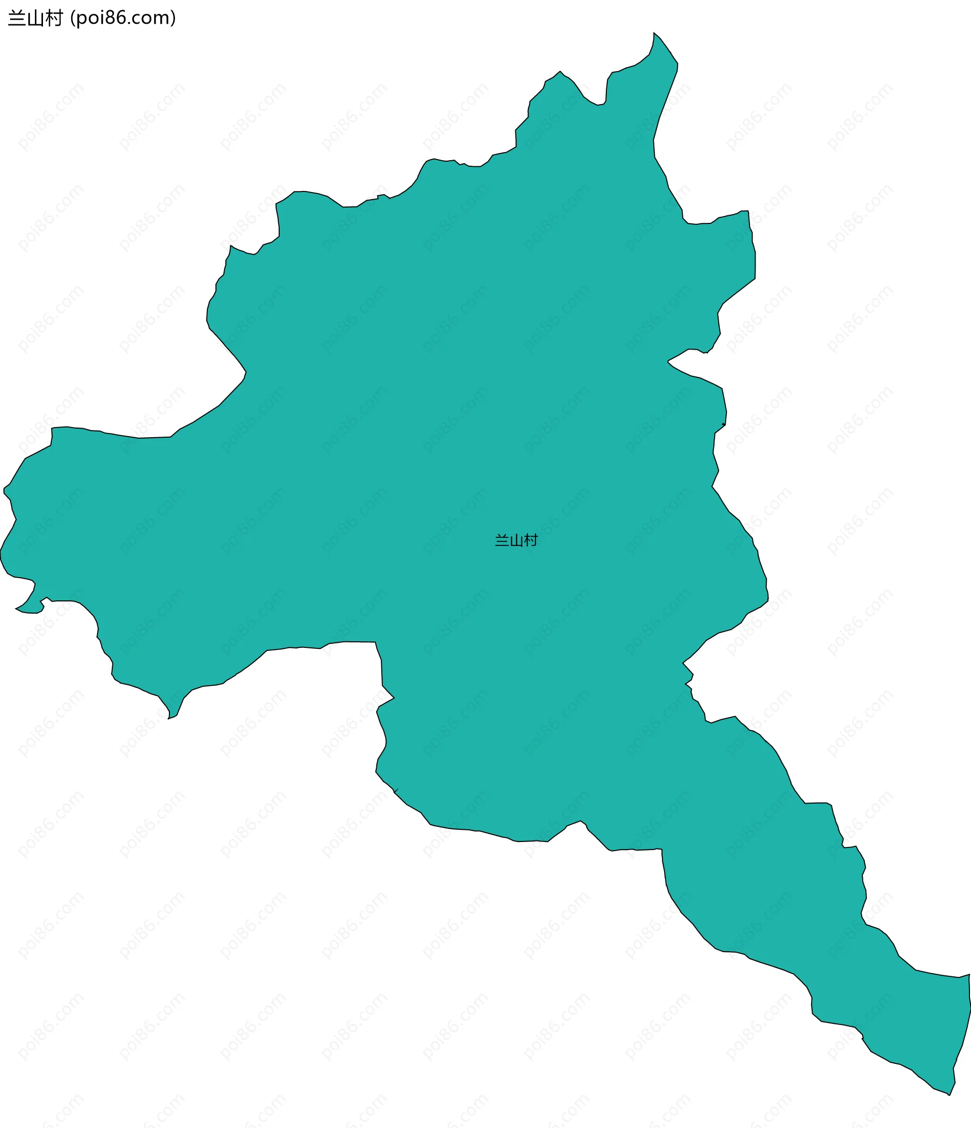 兰山村边界地图