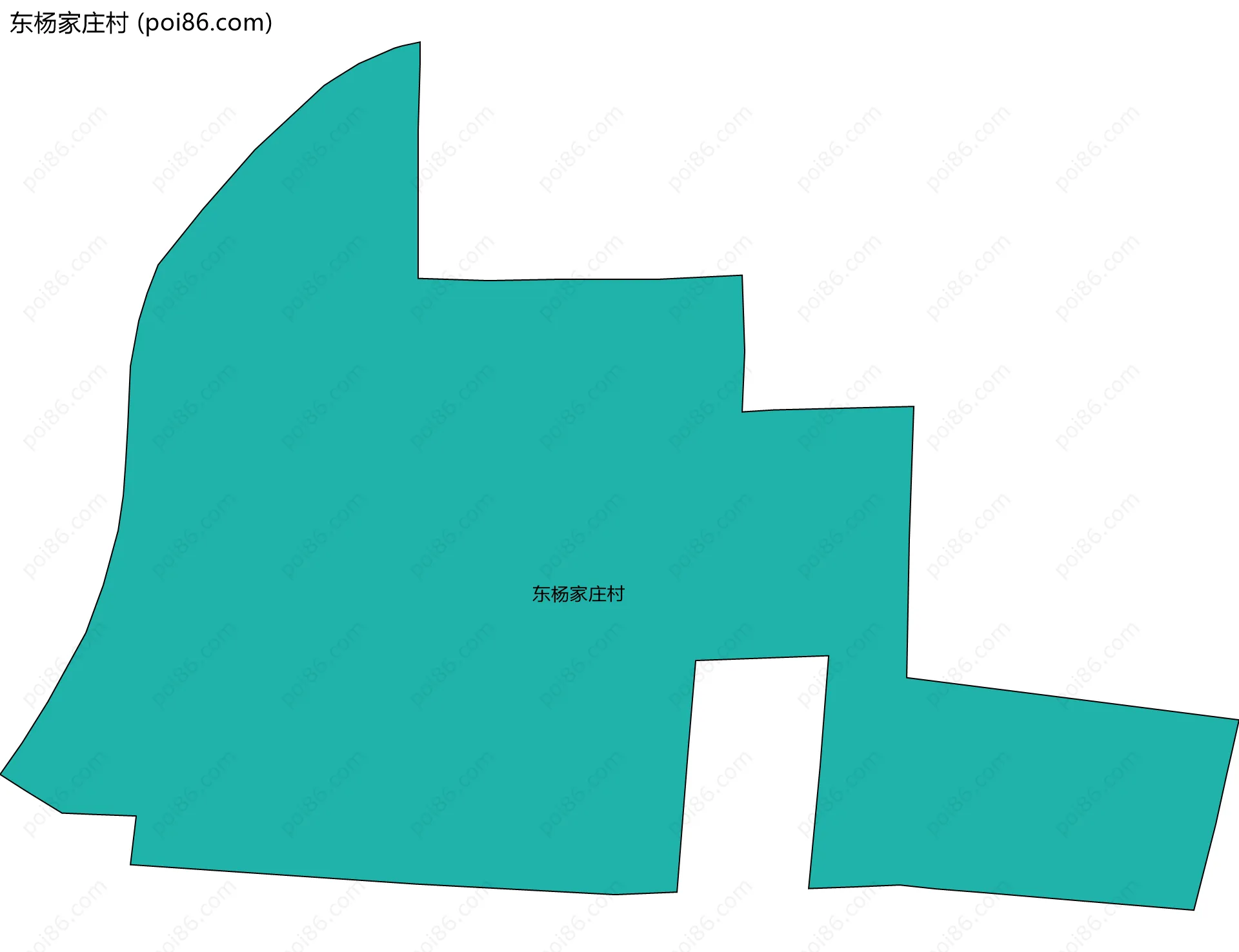 东杨家庄村边界地图
