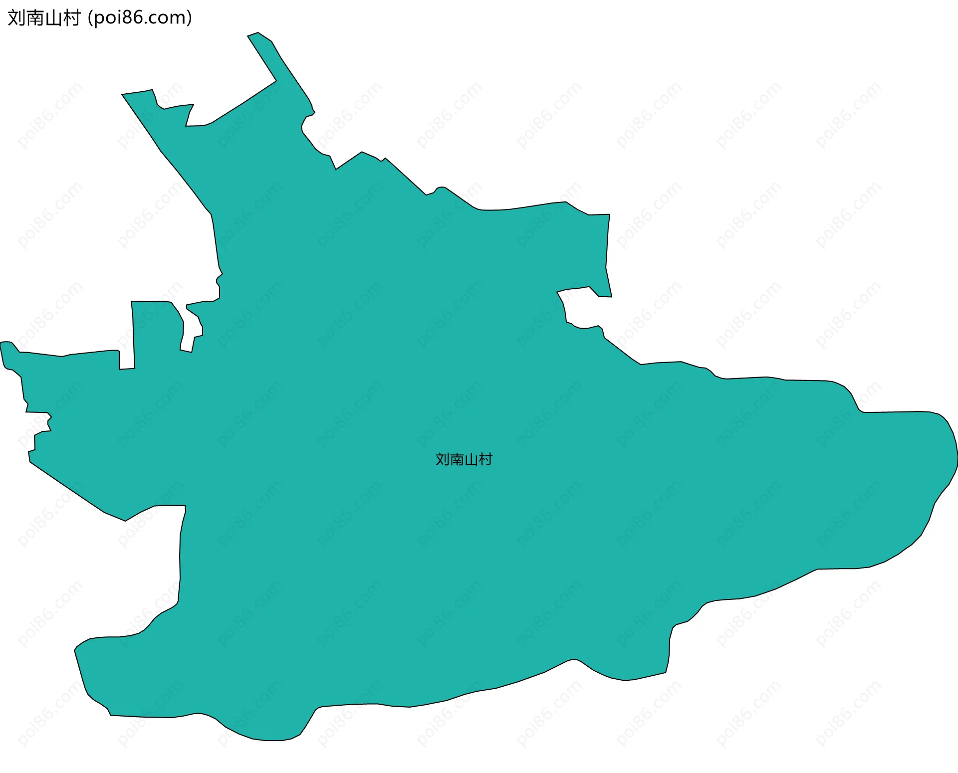 刘南山村边界地图